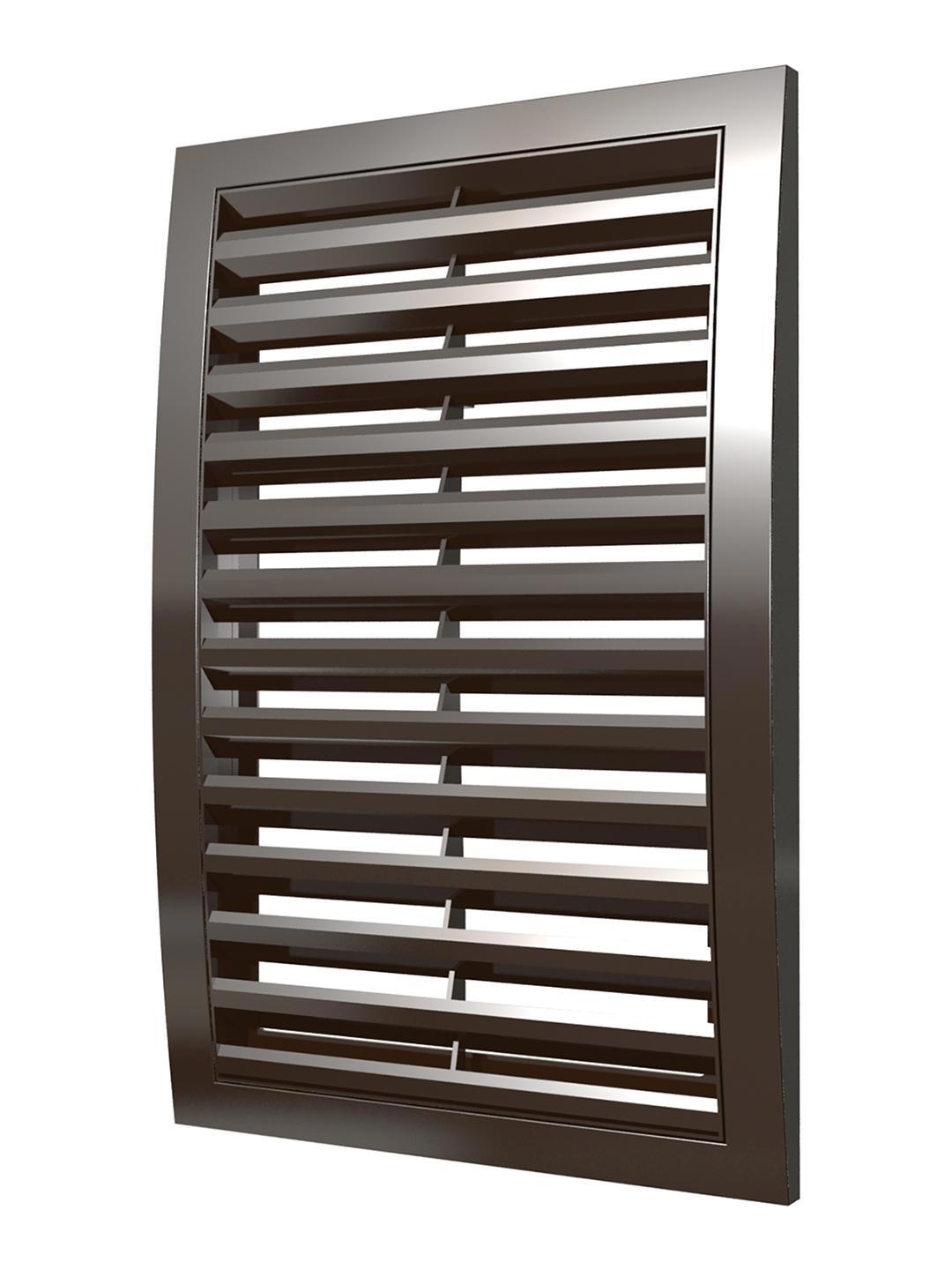 Изображение товара Решётка вентиляционная наружная ERA Street Line 180x250(h) с рамкой ASA пластик цвет коричневый