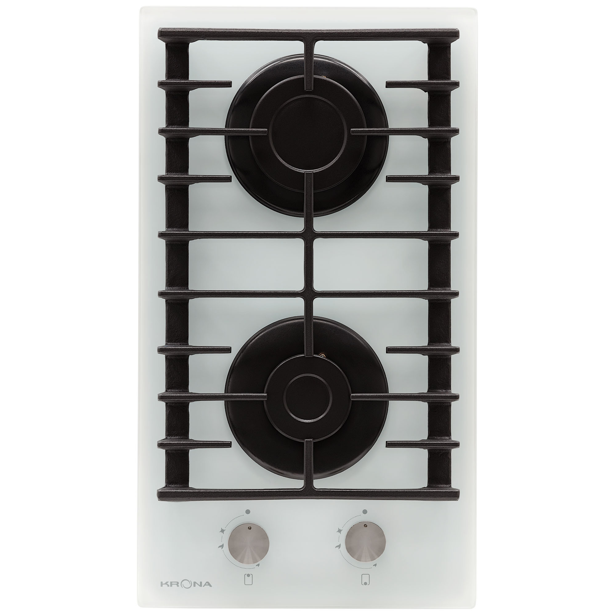 Изображение товара Газовая варочная панель Krona Hagel 30 WH 2 конфорки белая встраиваемая