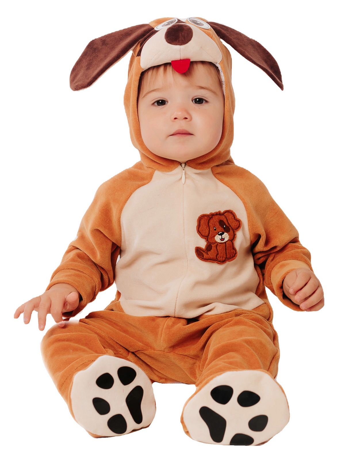 Изображение товара Детский костюм Пуговка Песик р 74 см из натурального хлопка