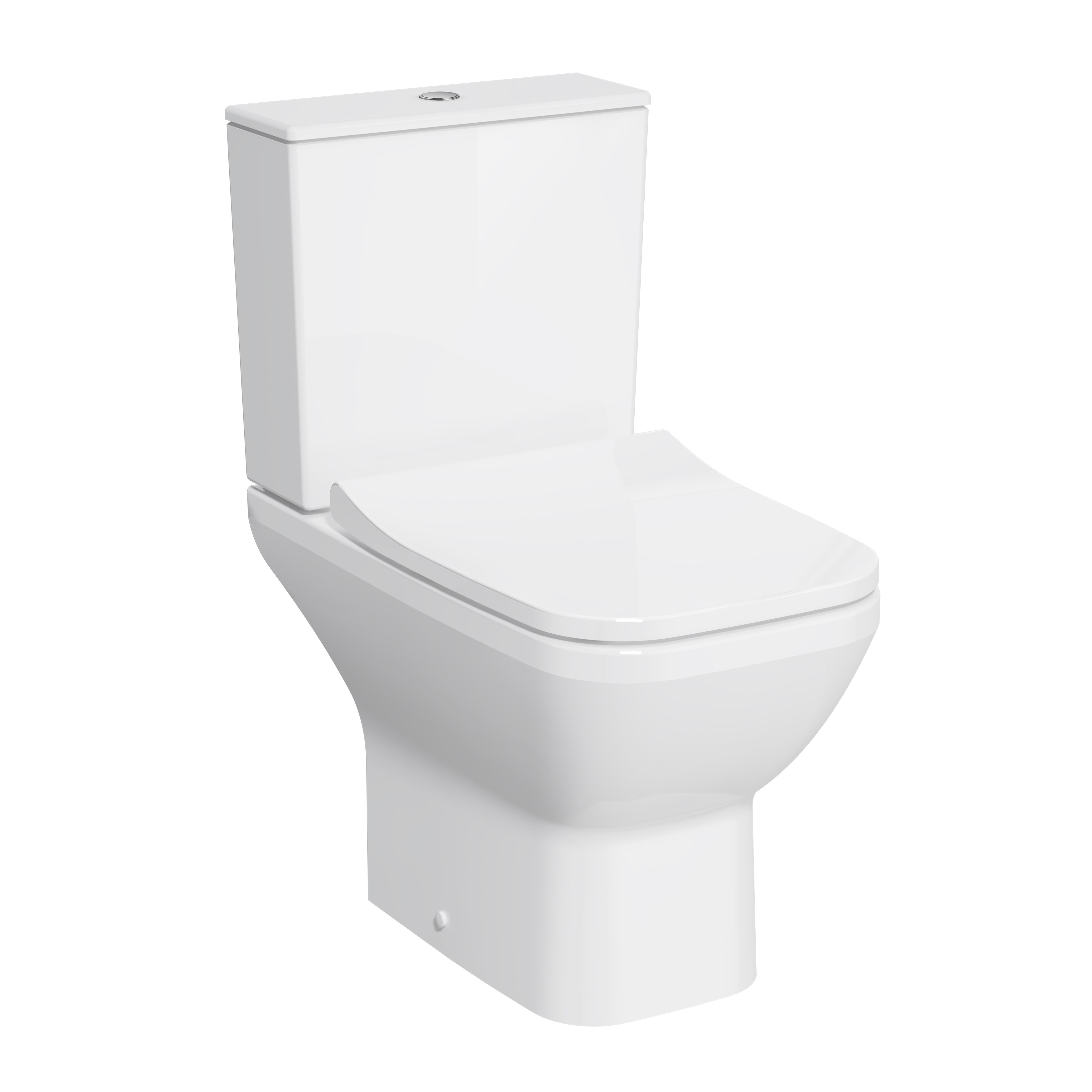 Изображение товара Унитаз-компакт Vitra Integra Square безободковый горизонтальный выпуск белый