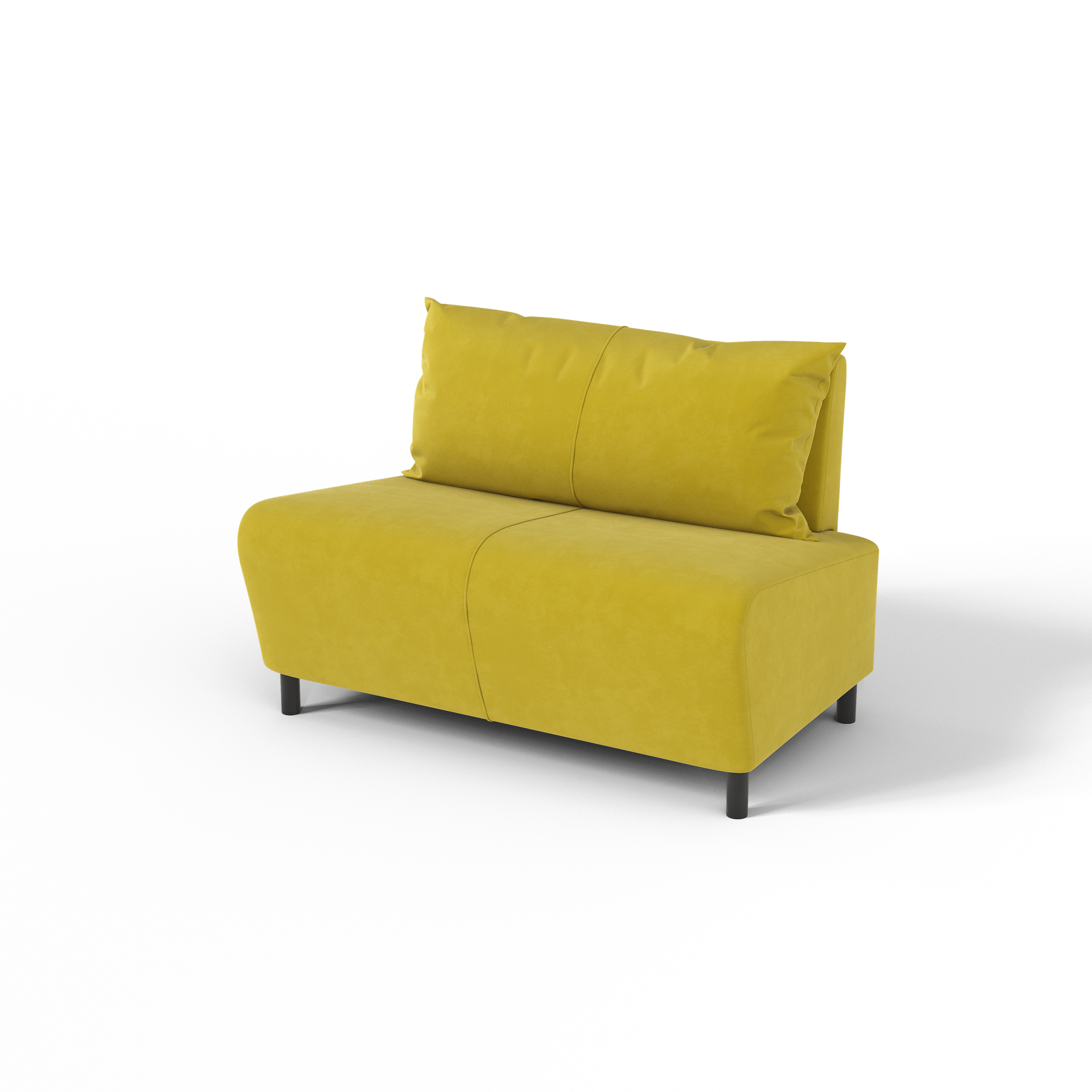 Изображение товара Диван Salon tron Twin divan_twin_05 100x67x64 см велюр цвет горчичный