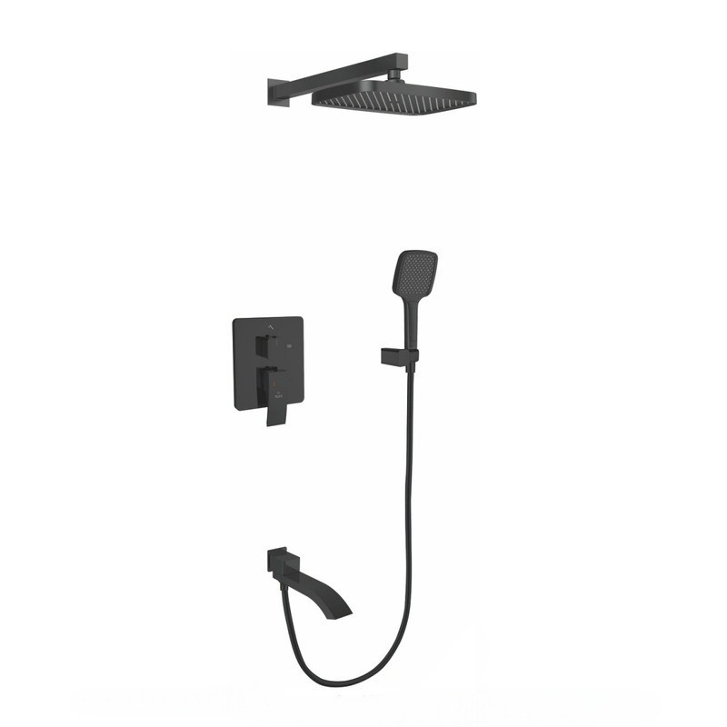 Изображение товара Душевая стойка Rose R95 R1535H 3 режимная цвет черный Изображение товара Душевая стойка Rose R95 R1535H 3 режимная цвет черный
