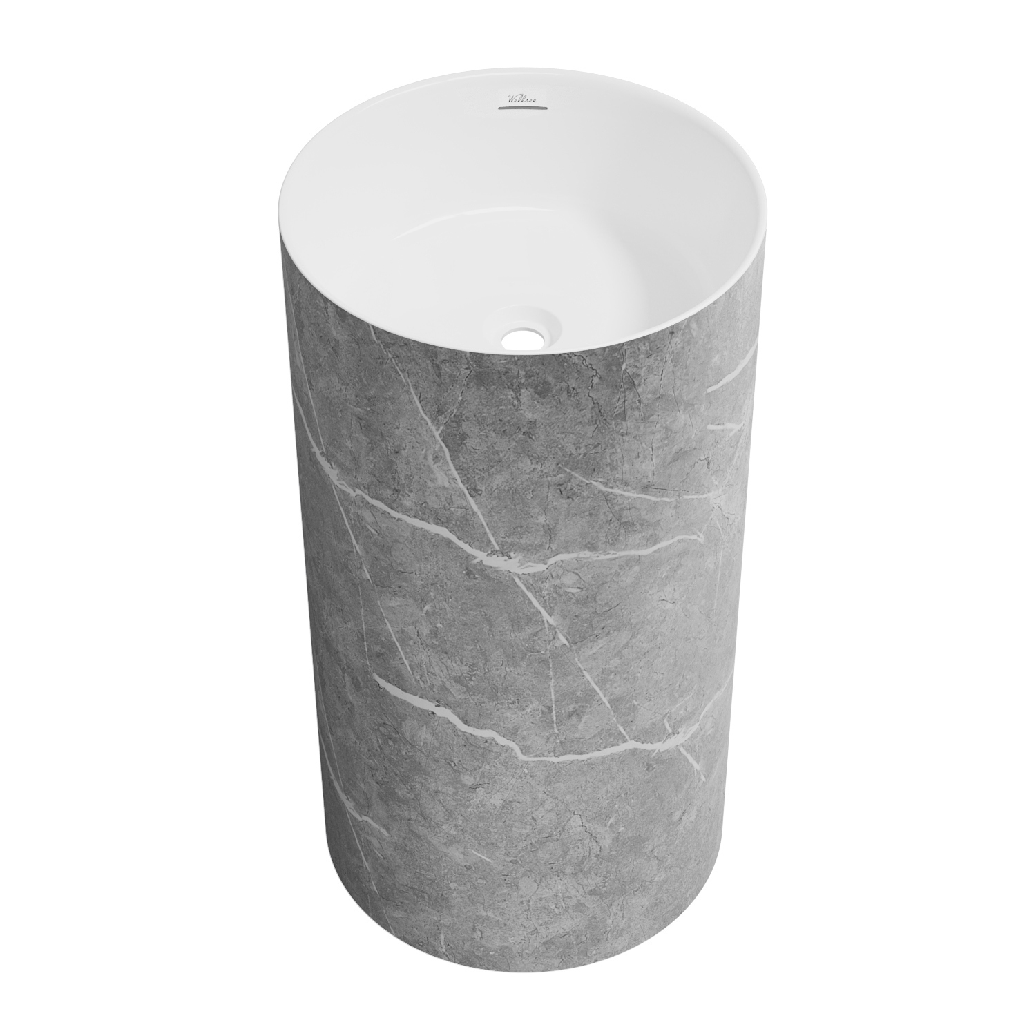 Изображение товара Напольная акриловая раковина WELLSEE Chalice Perfection 45x45x85 см белая глянцевая