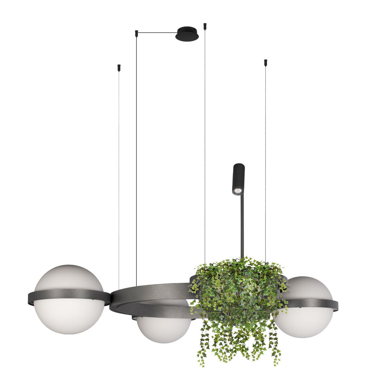 Изображение товара Подвесной светодиодный светильник Loft It Jardin 10121/3 серый 75 Вт, регулируемый, IP20