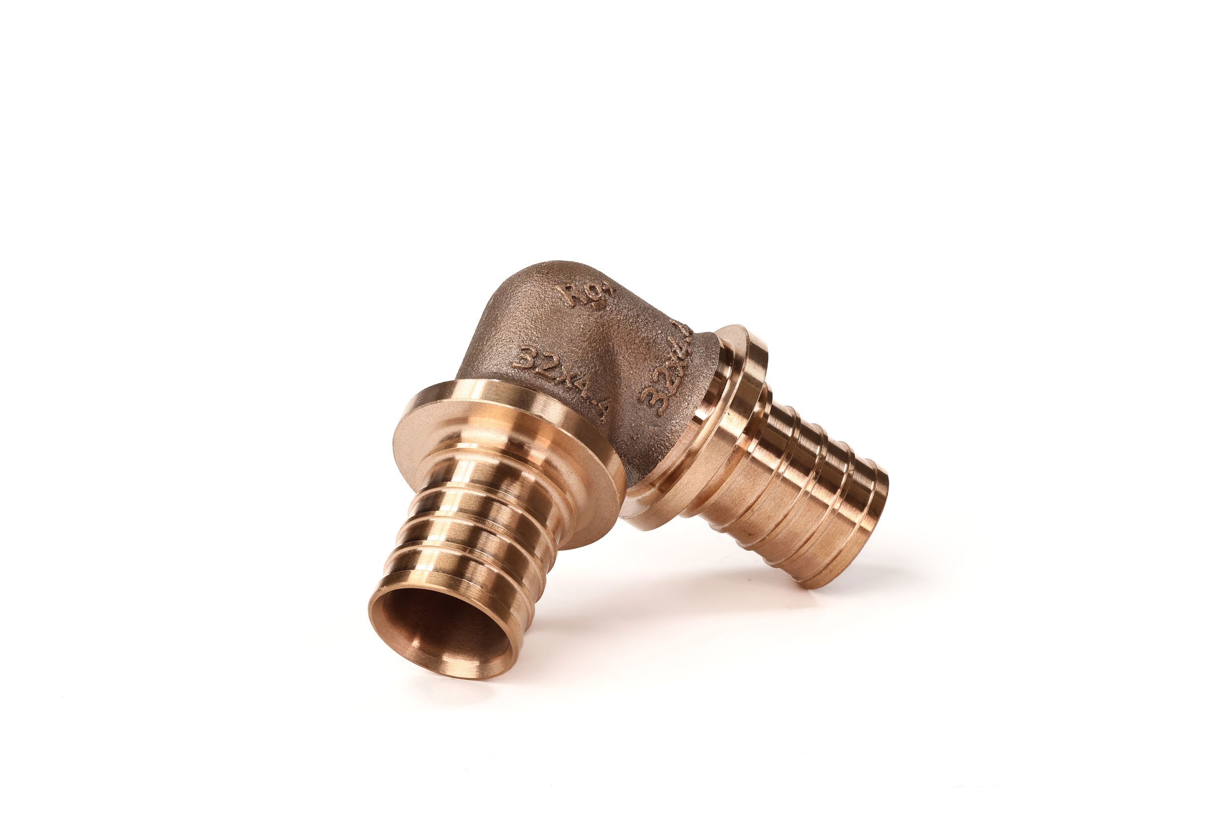 Изображение товара Угол 90° для труб из сшитого полиэтилена бронза РЕХАУ 32x32 мм