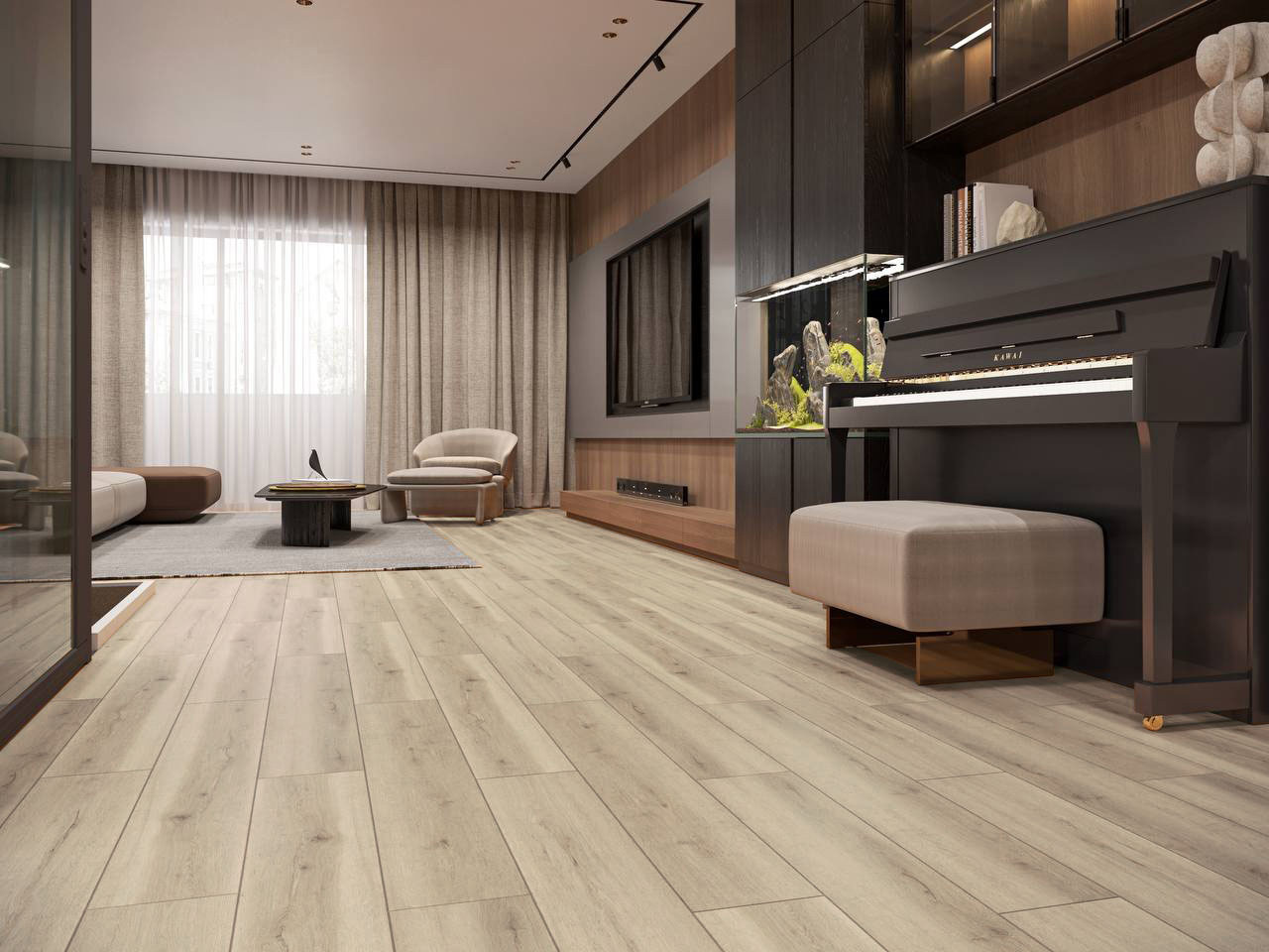 Изображение товара SPC плитка I-Floors Chamfer Дуб Тоба 4 мм водостойкая для пола 2.23 м2