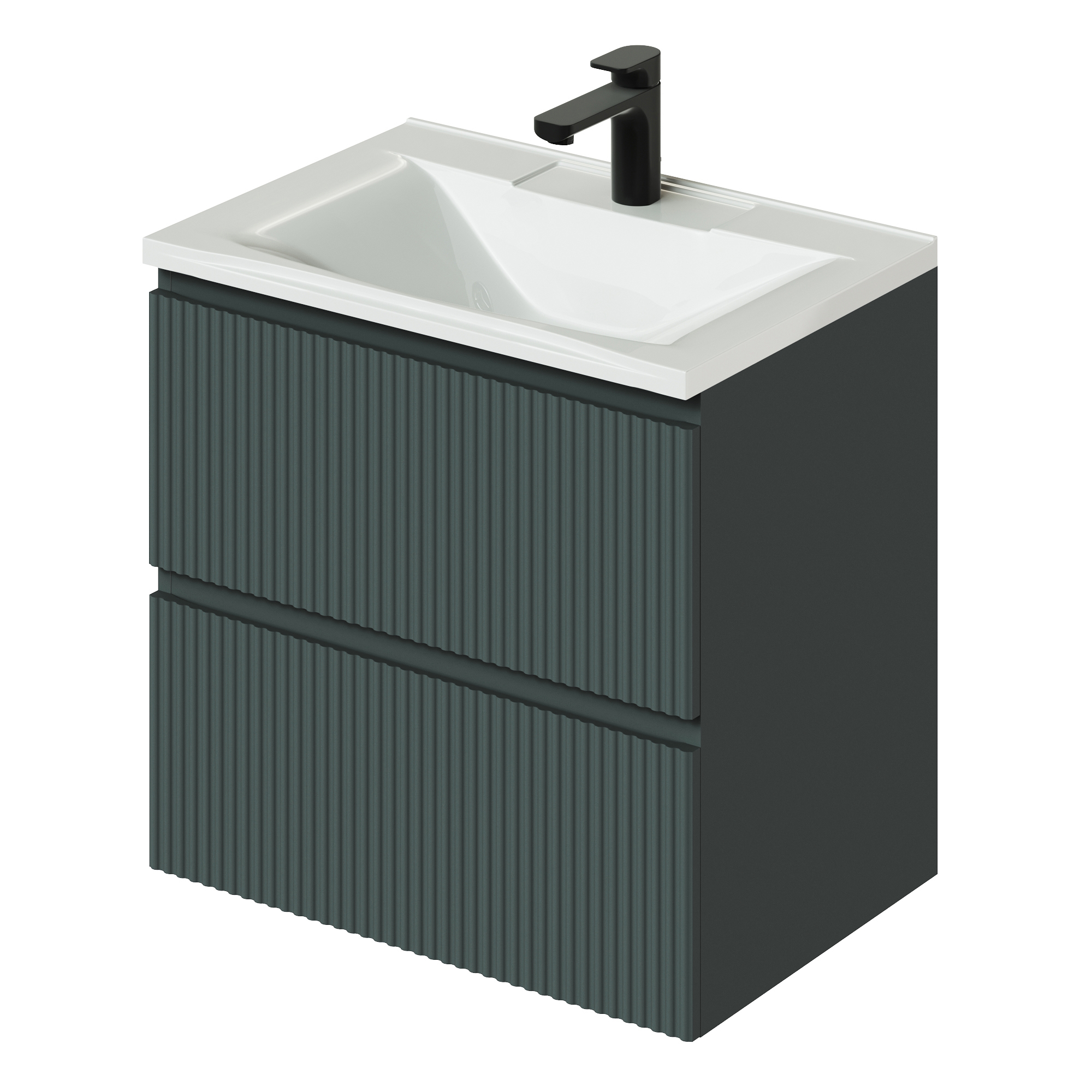 Изображение товара Подвесная тумба с раковиной Итана Kate 65 зелёная Изображение товара Подвесная тумба с раковиной Итана Kate 65 зелёная