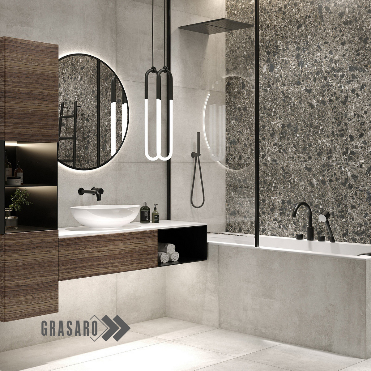 Изображение товара Керамогранит Grasaro Beton G-1102/CR/600x1200 60x120см цвет серый