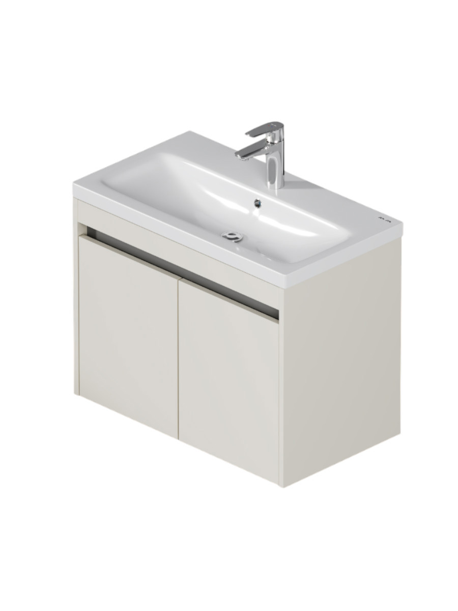 Изображение товара Тумба под раковину подвесная Am.pm M9P-FHX0752CM-WCC0752WG_7214 75см цвет кашемир, с раковиной