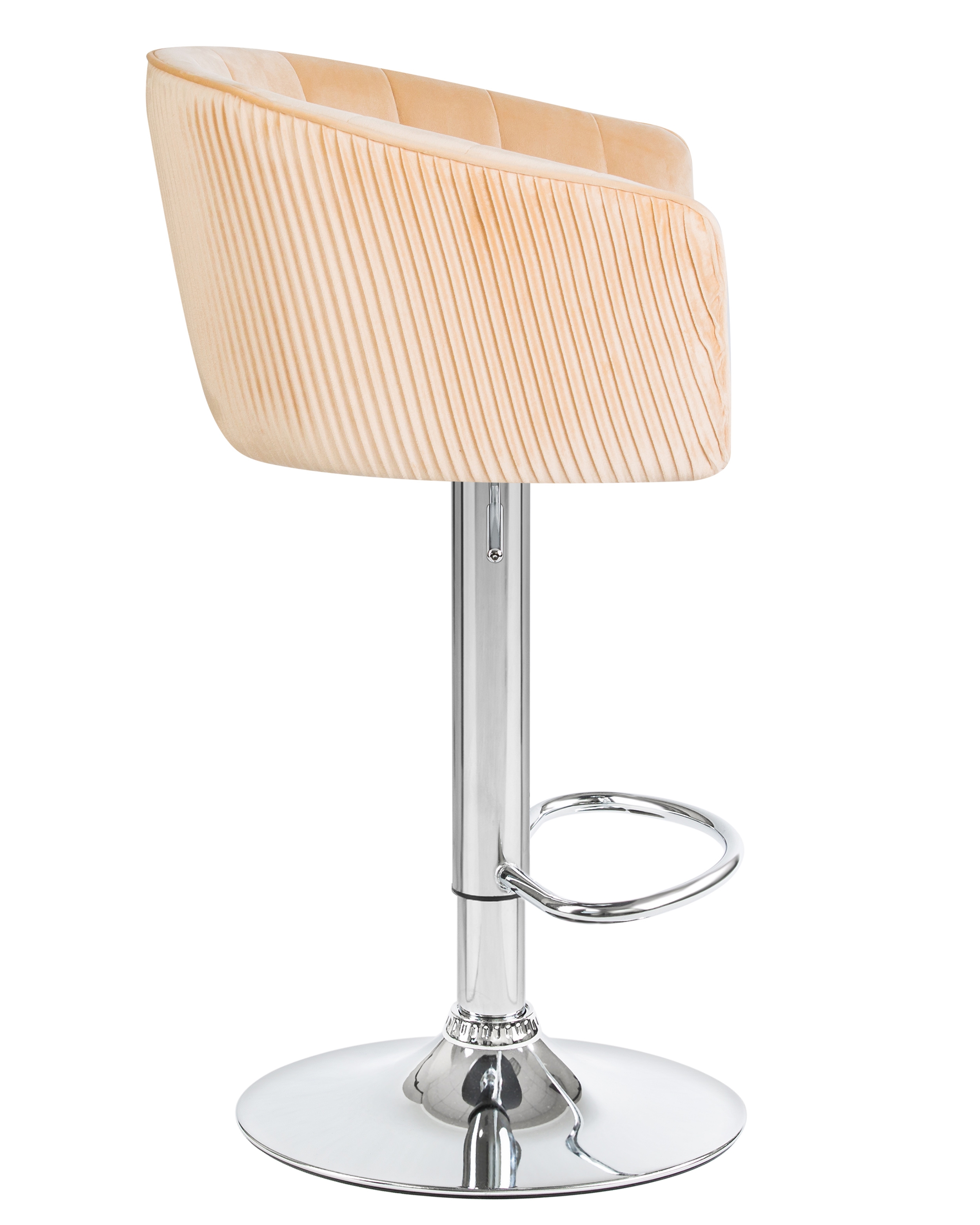 Изображение товара Барный стул Dobrin Darcy LM велюр бежевый регулируемый вращающийся