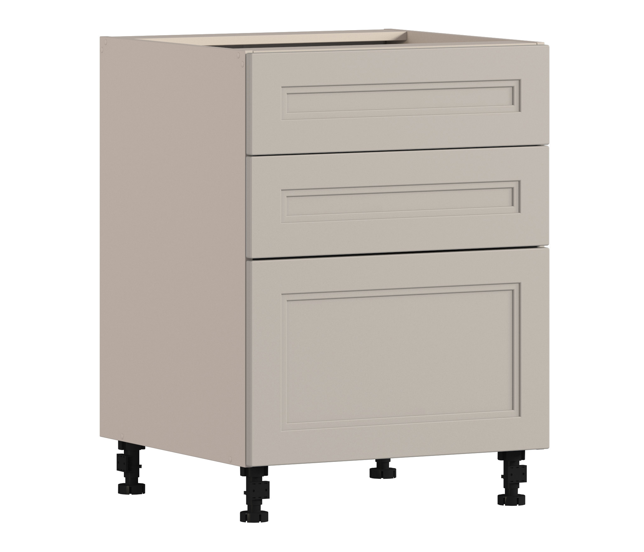 Изображение товара Напольный шкаф Регина Столплит с ящиками 60x82x56 см бежевый МДФ ЛДСП