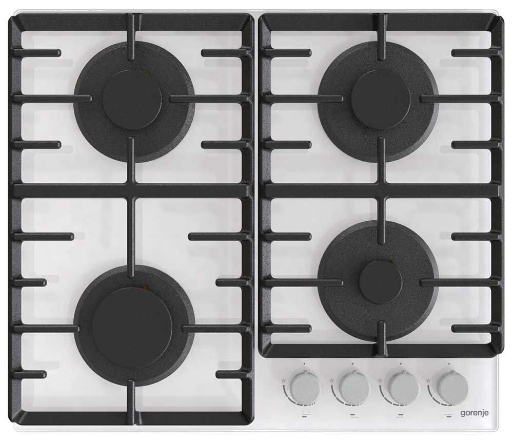 Изображение товара Газовая варочная панель Gorenje GT642AXW 60 см 4 конфорки цвет белый 347501