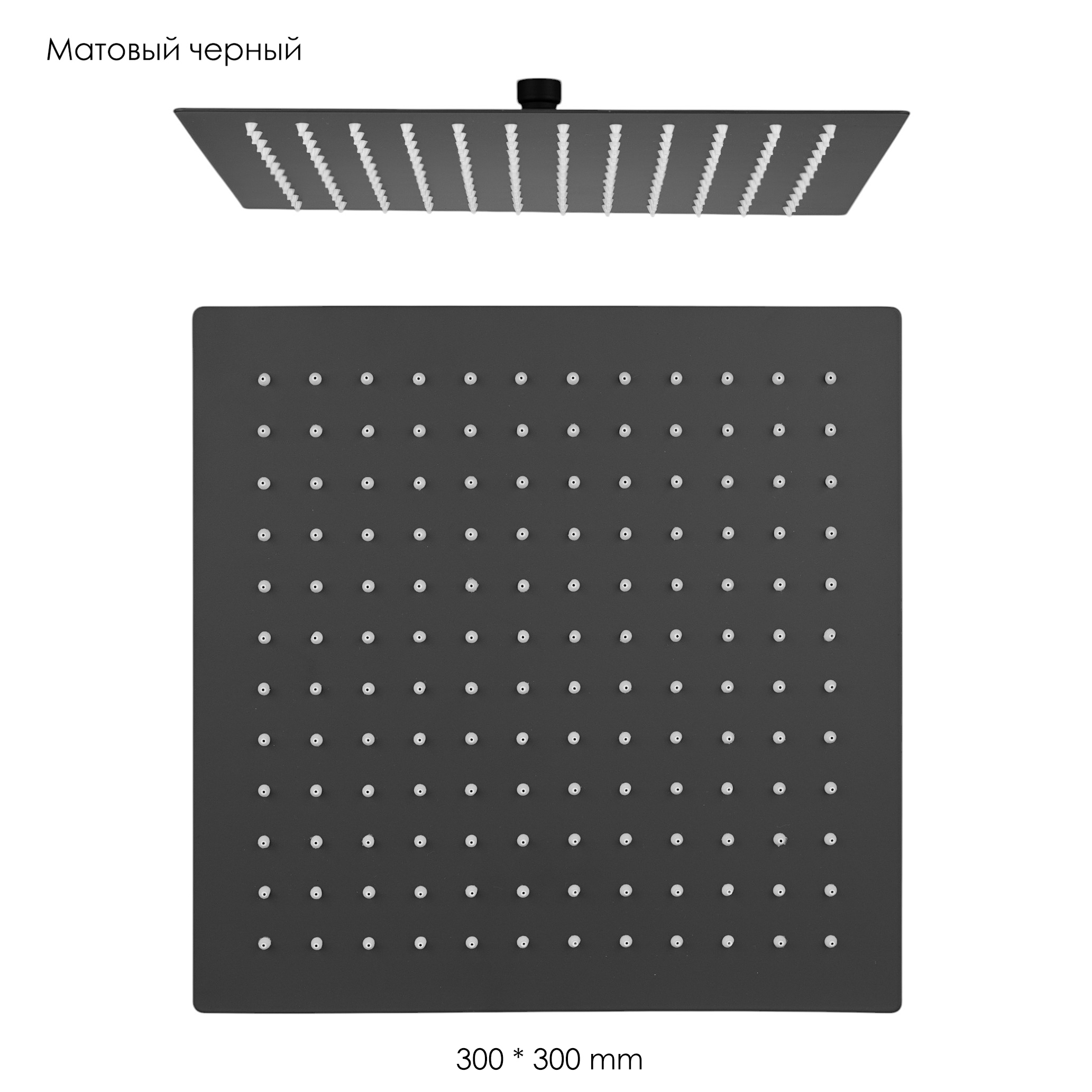 Изображение товара Лейка для верхнего душа Wasser zimmer ZM-8001H-30 квадрат 30x30 см цвет черный