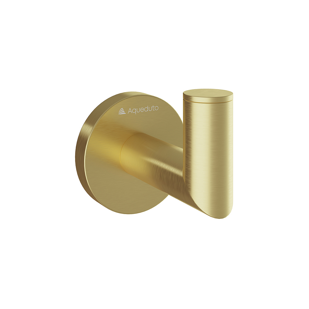 Изображение товара Крючок Aqueduto Ponto PON0150 шлифованный золото настенный 6.1 см латунь