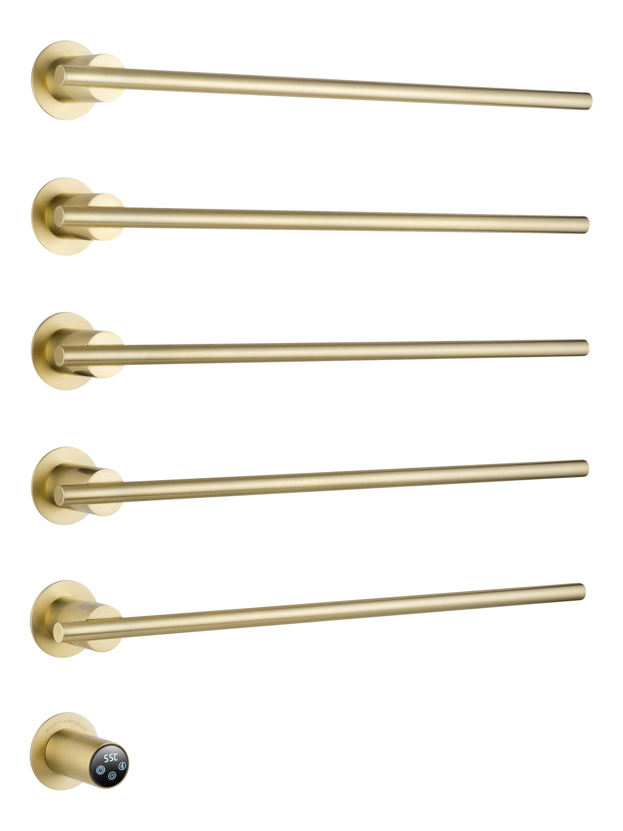 Изображение товара Электрический полотенцесушитель Wonzon & Woghand Dortmund 584x670 мм 60 Вт золото