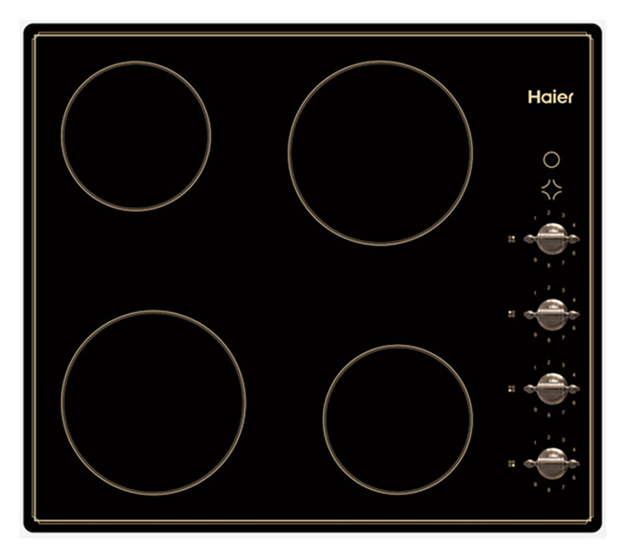 Изображение товара Электрическая варочная панель Haier HHX-C64ATQBB 58 см 4 конфорки цвет черный