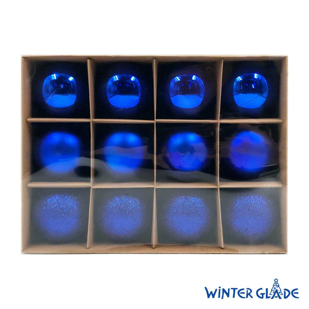 Изображение товара Набор елочных шаров Winter Glade 6012G004 6 см пластик синий 12 шт