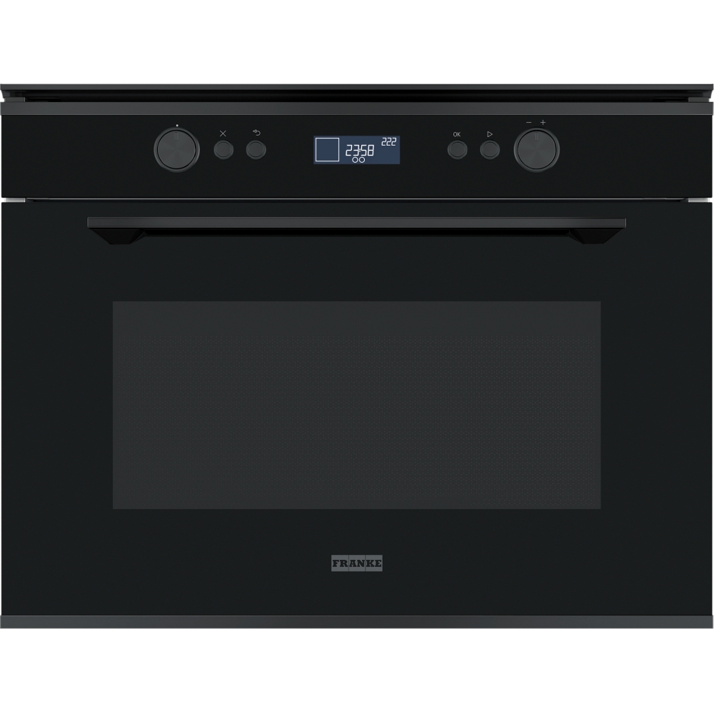 Изображение товара Духовой шкаф Franke FMY 45 MW BK электрический 45 л черный с серебристой фурнитурой