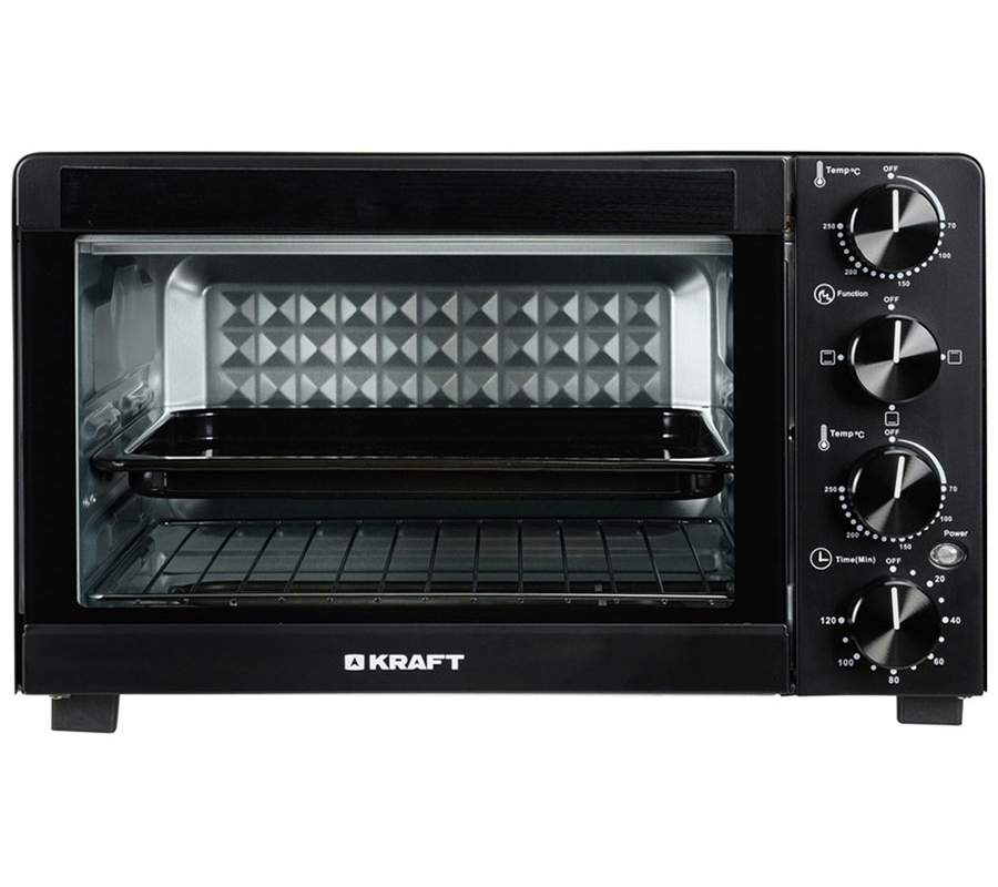 Изображение товара Электропечь KRAFT 1500 Вт 32 л черная механическая с таймером