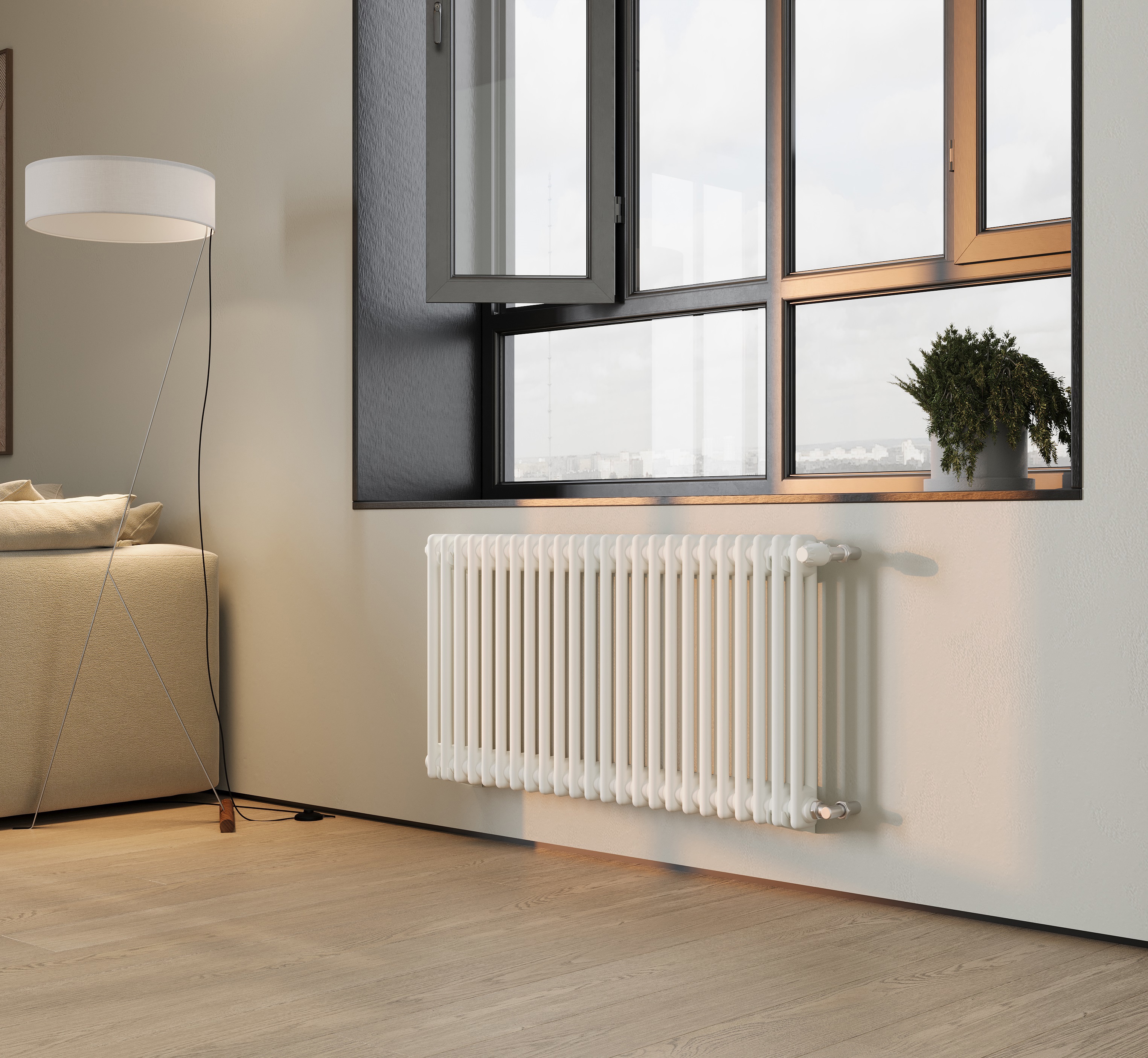 Изображение товара Трубчатый радиатор Nova Siluet NS-T2 22 секции белый матовый горизонтальный