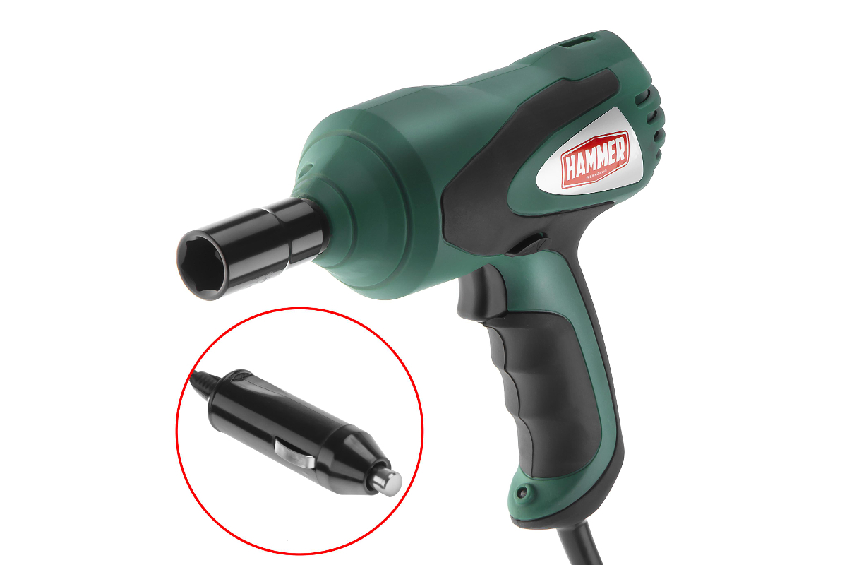Изображение товара Гайковерт сетевой Hammer Flex GWT380A 80 Вт 380 Нм автомобильный с кейсом