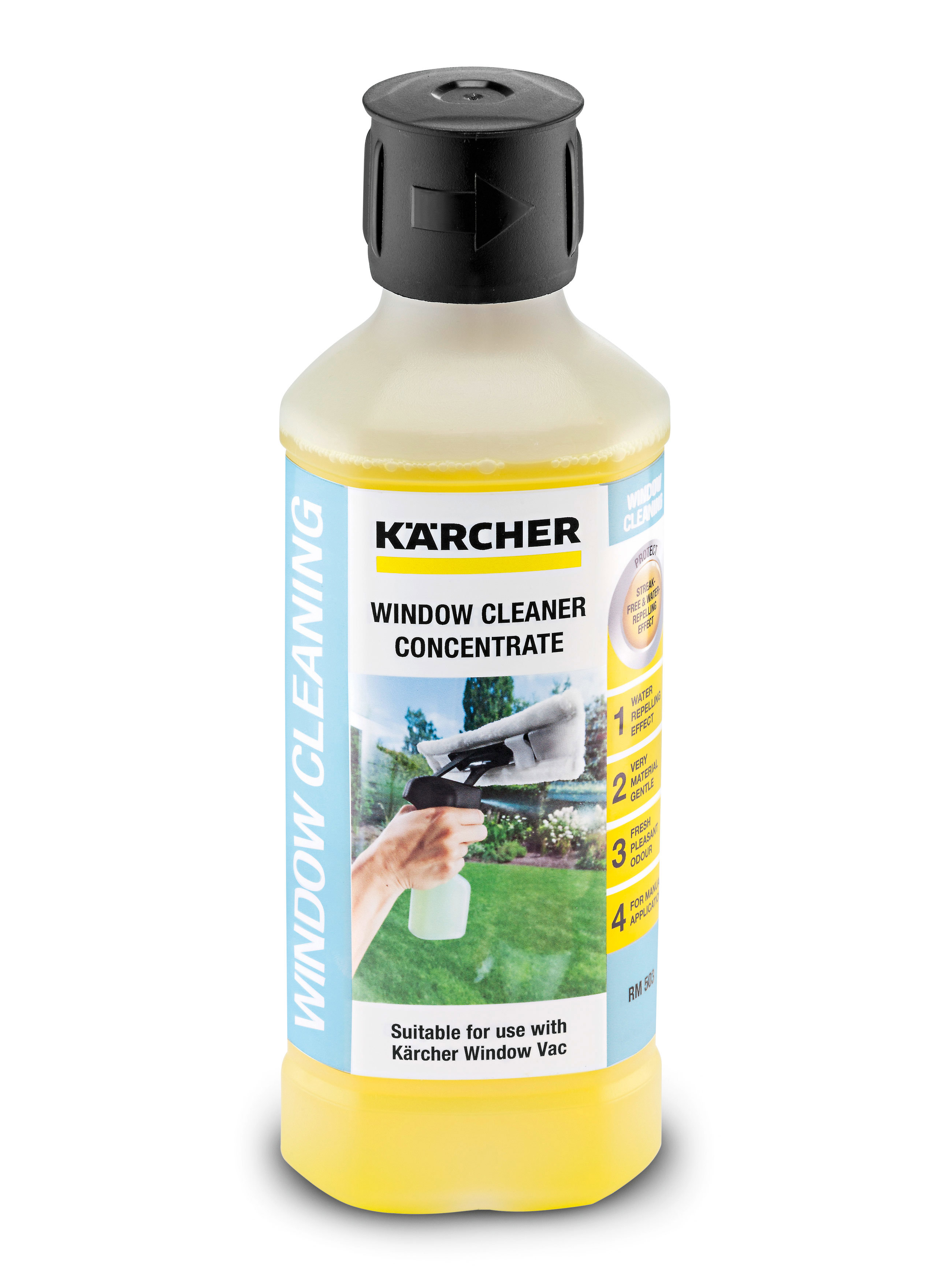 Изображение товара Чистящее средство для стекол Karcher RM 503 6.295-840.0 концентрат 500 мл Изображение товара Чистящее средство для стекол Karcher RM 503 6.295-840.0 концентрат 500 мл
