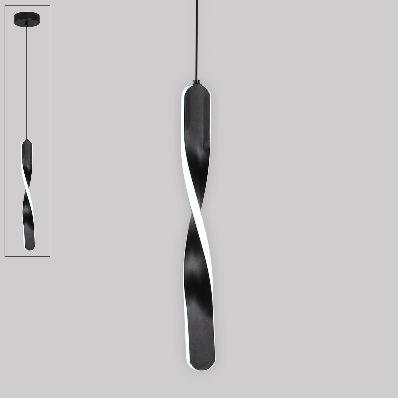 Изображение товара Светильник подвесной светодиодный Natali Kovaltseva lamps 81419 2 м² регулируемый белый свет цвет черный