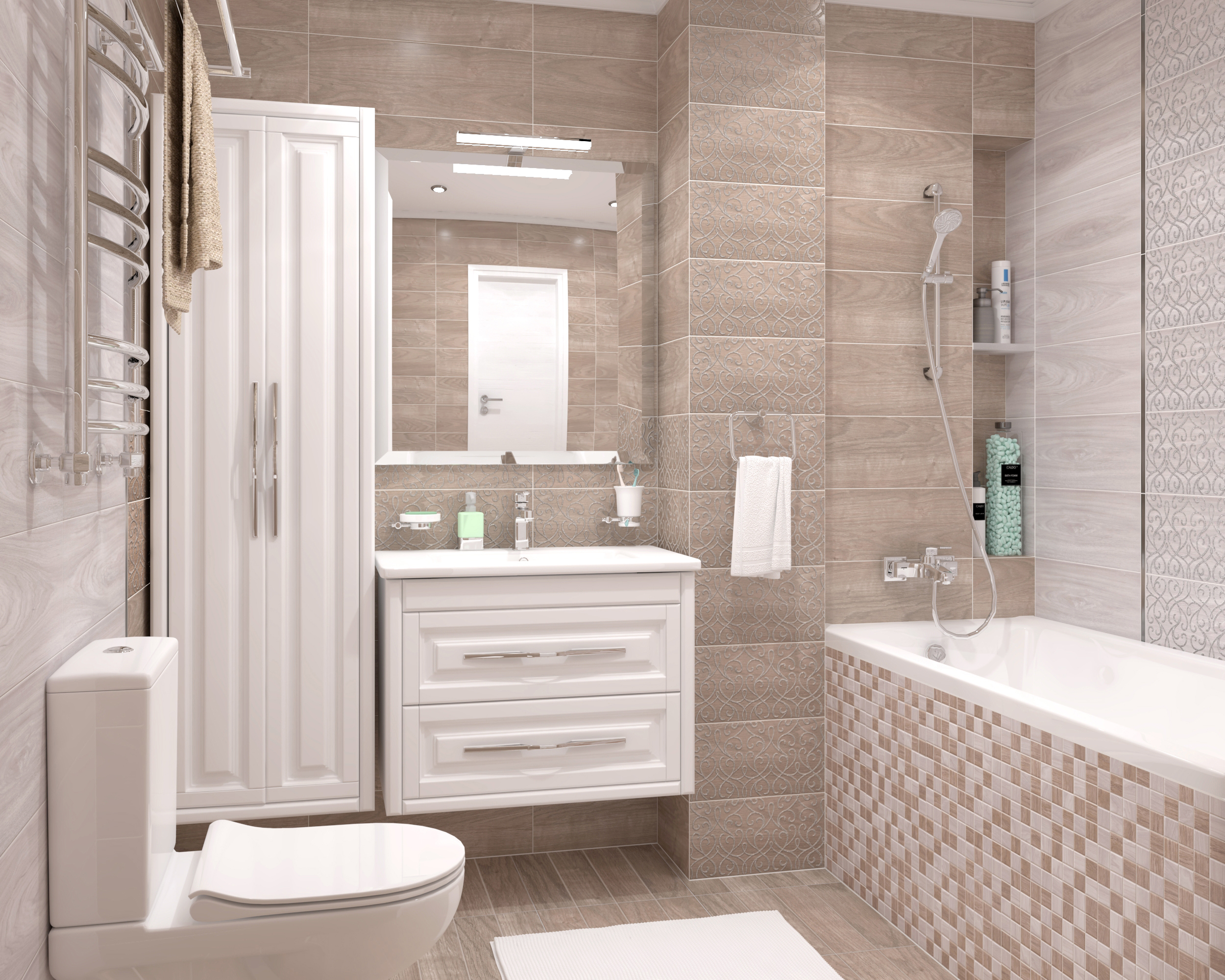 Изображение товара Керамическая настенная плитка Laparet Envy коричневая 20x60 см для стен