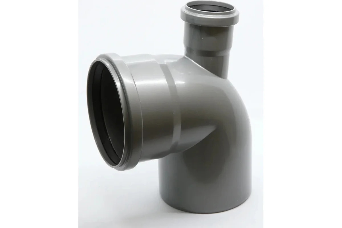 Изображение товара Отвод канализационный малошумный Flextron 87°, 110x50 мм, полипропилен, 2 шт