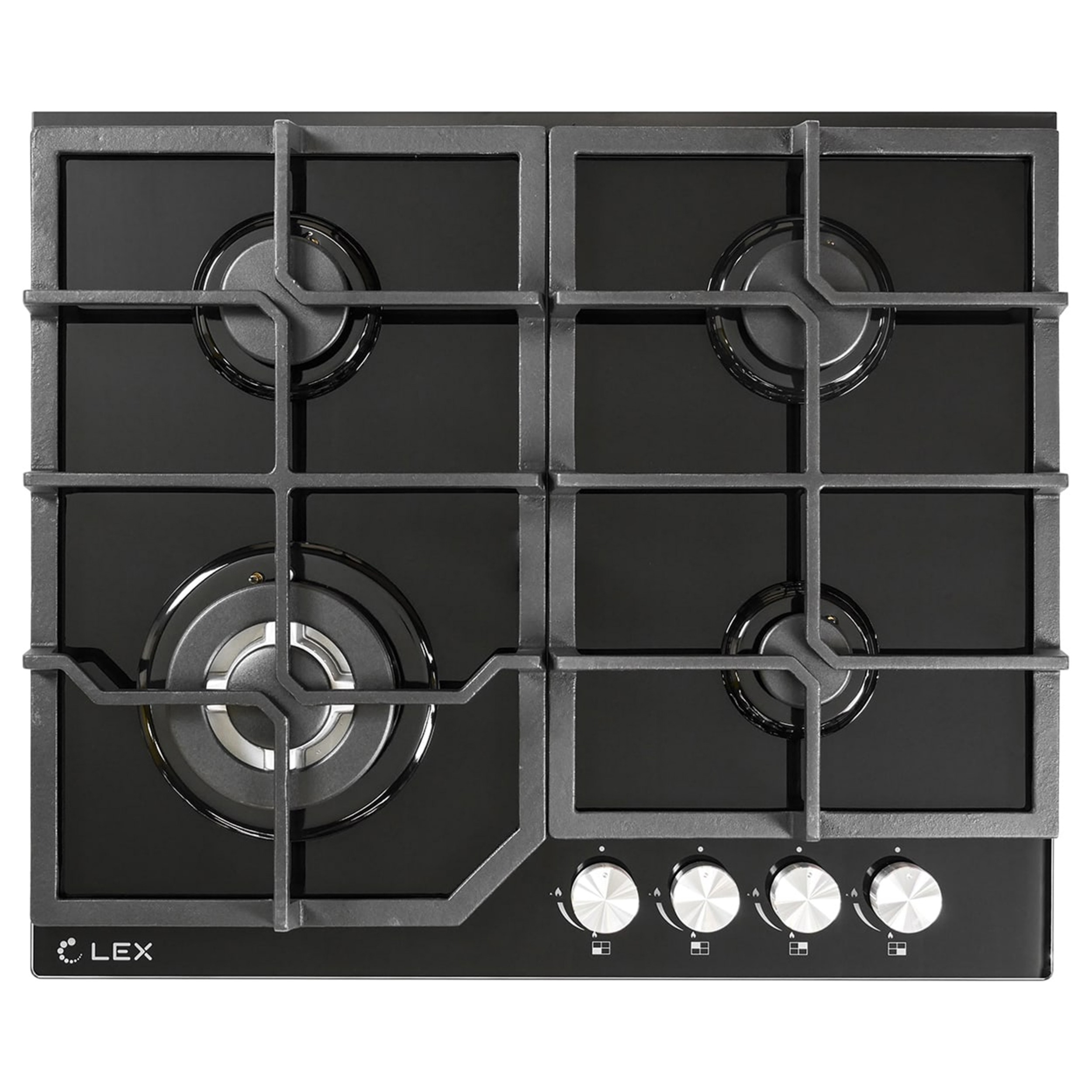 Изображение товара Газовая варочная панель Lex GVG 640-1 BL 60 см 4 конфорки черный цвет