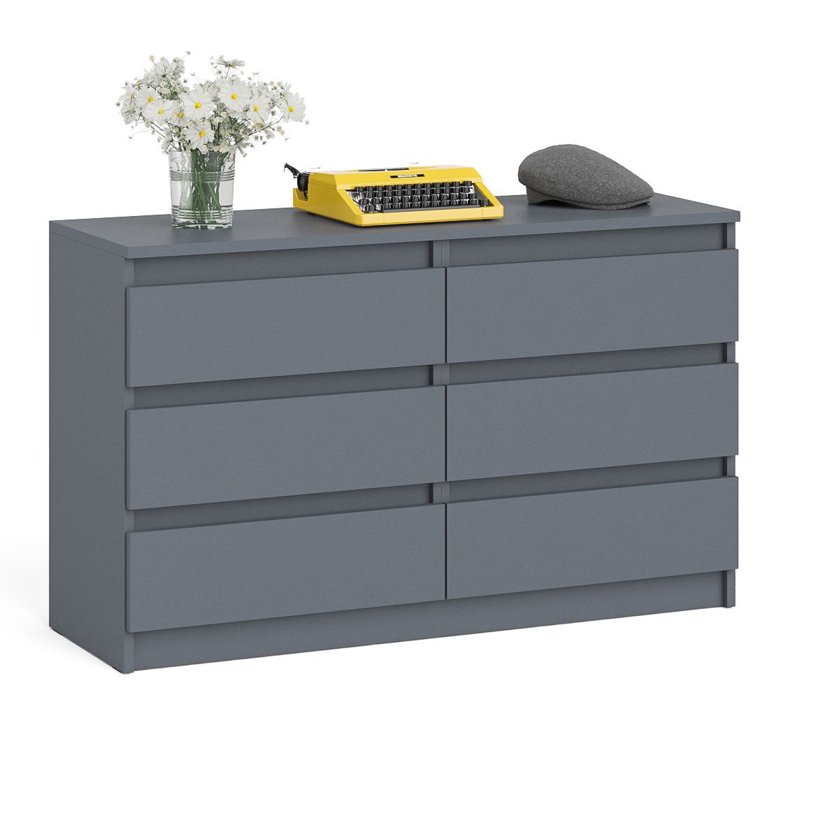 Изображение товара Комод СВК Мори мк1200.6 - 6 ящиков графит 120x41x73 см