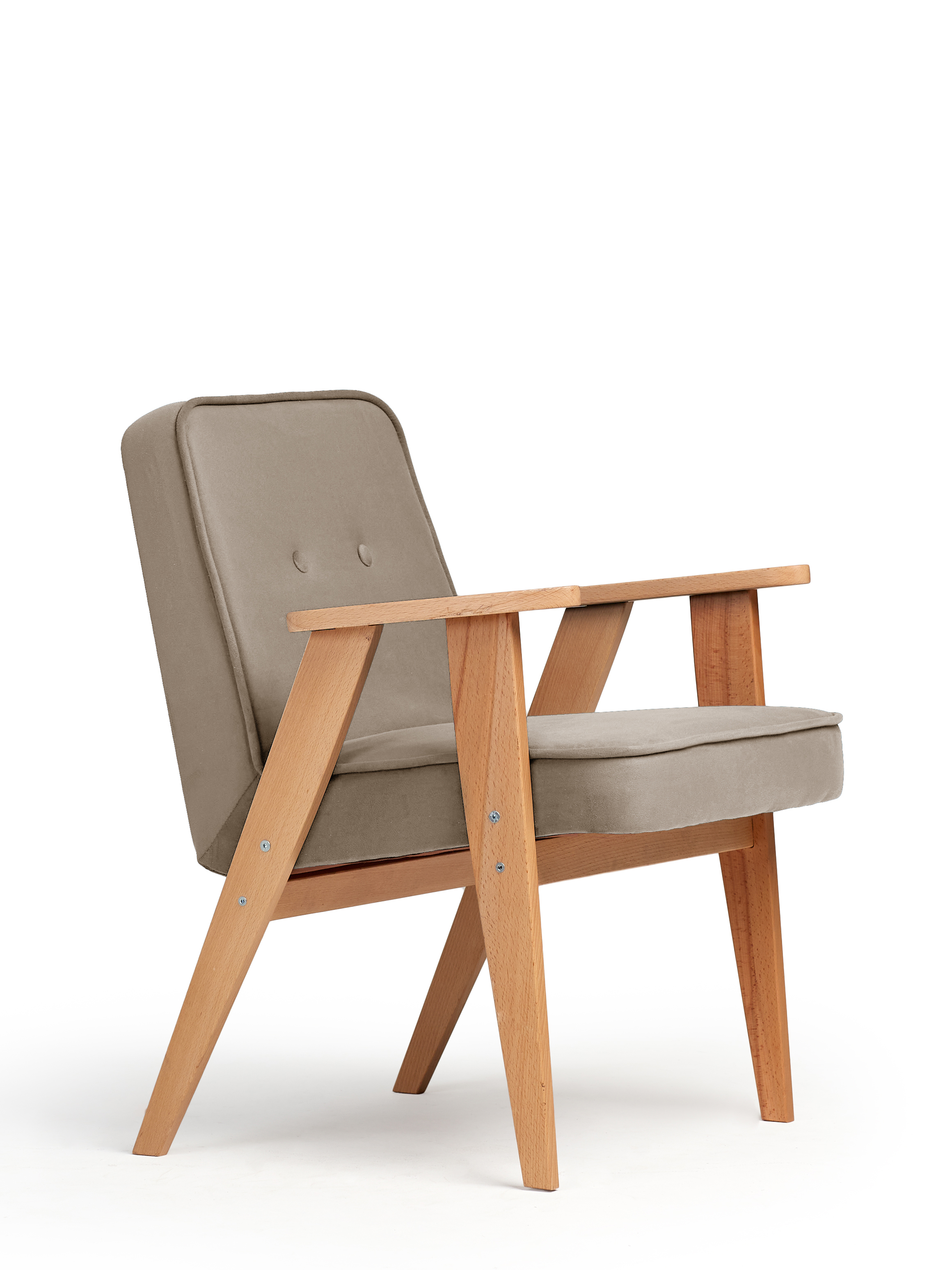 Изображение товара Кресло стул Несс из велюра бежевого цвета