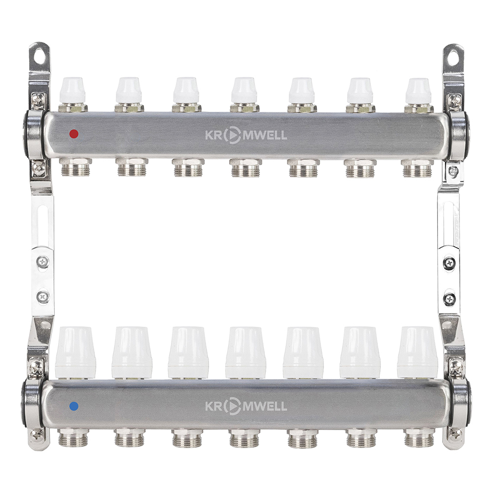 Изображение товара Коллекторная группа Kromwell KW.SM6500675 7 выходов нержавеющая сталь 1x3/4" Евроконус