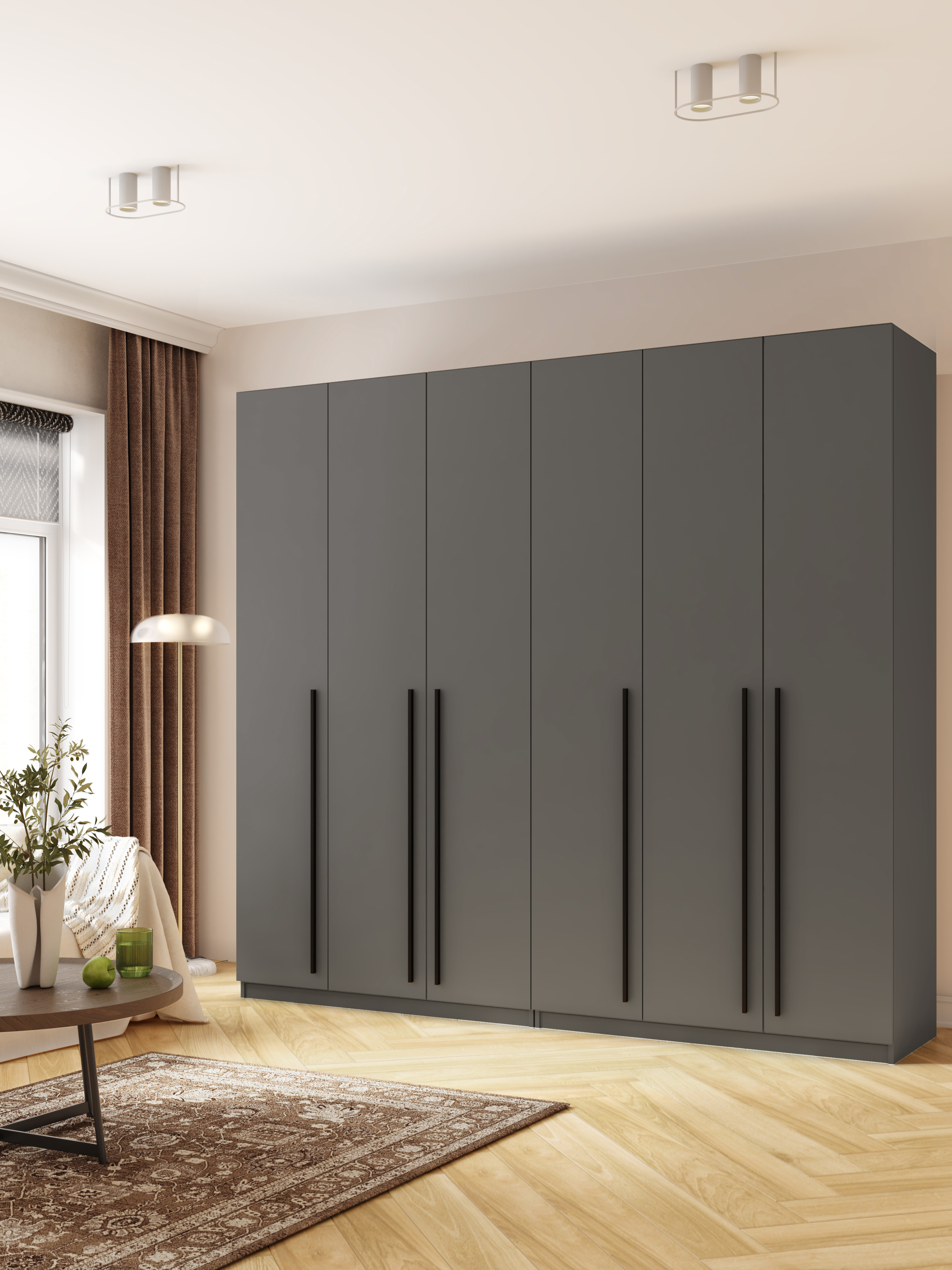 Изображение товара Шкаф распашной Принцесса Мелания 240x220 см графит