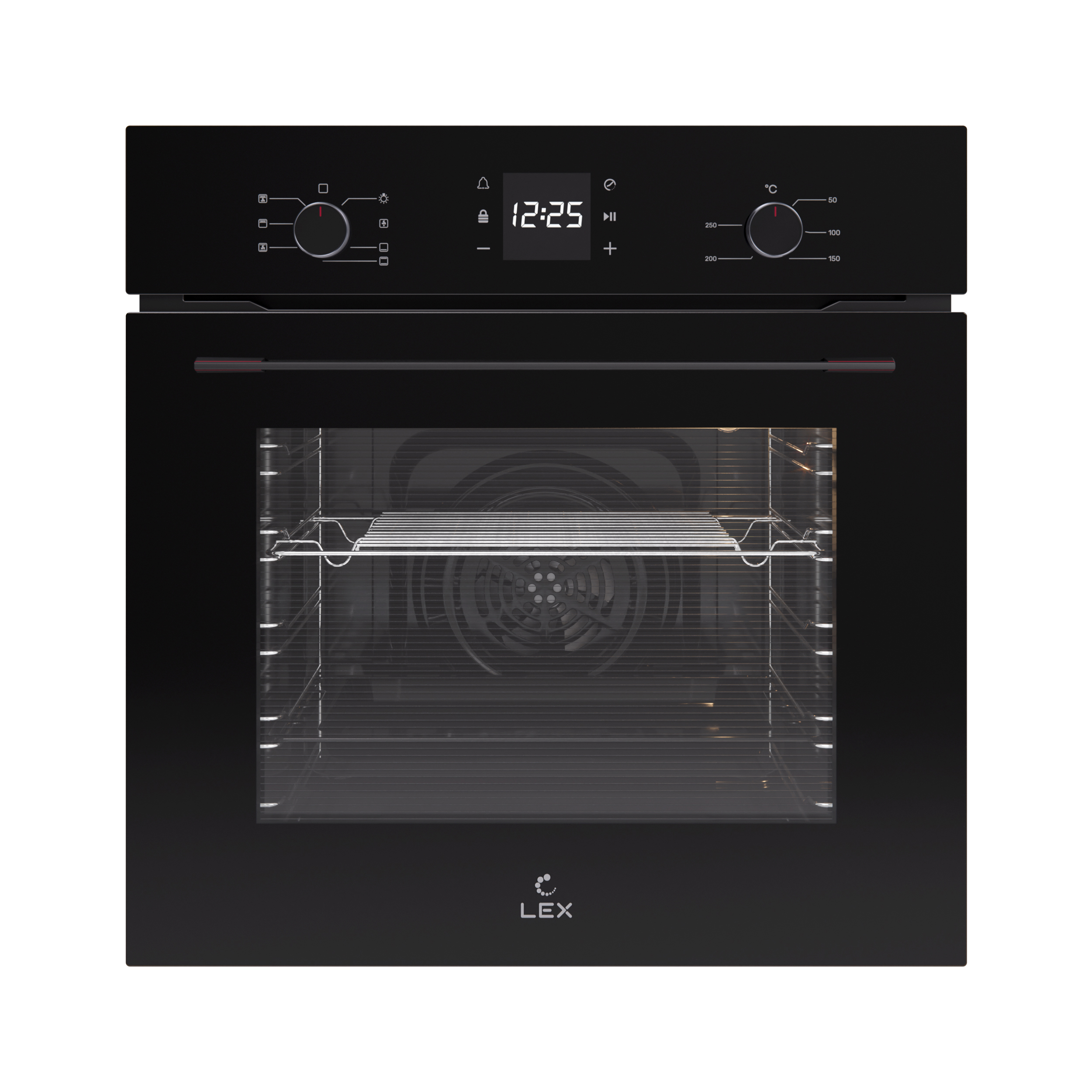 Изображение товара Встраиваемый духовой шкаф Lex Edm 076 Bbl 60x59.50x53 см цвет черный