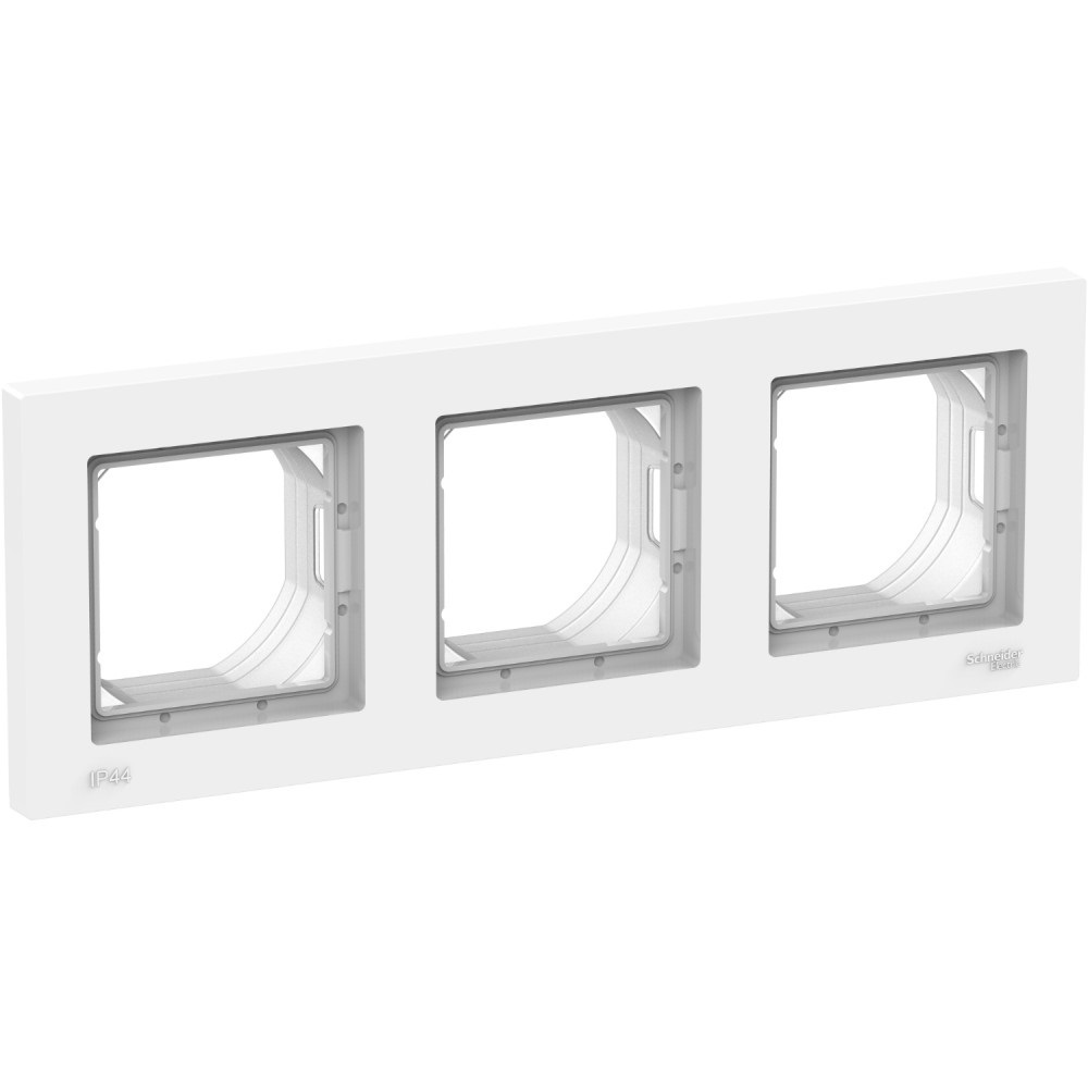 Изображение товара Рамка для розеток и выключателей Systeme electric AtlasDesign 3 поста цвет белый 1 шт