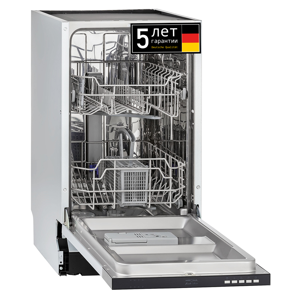 Изображение товара Встраиваемая посудомоечная машина Krona Delia 45 BI 45x86.5 см нержавеющая сталь