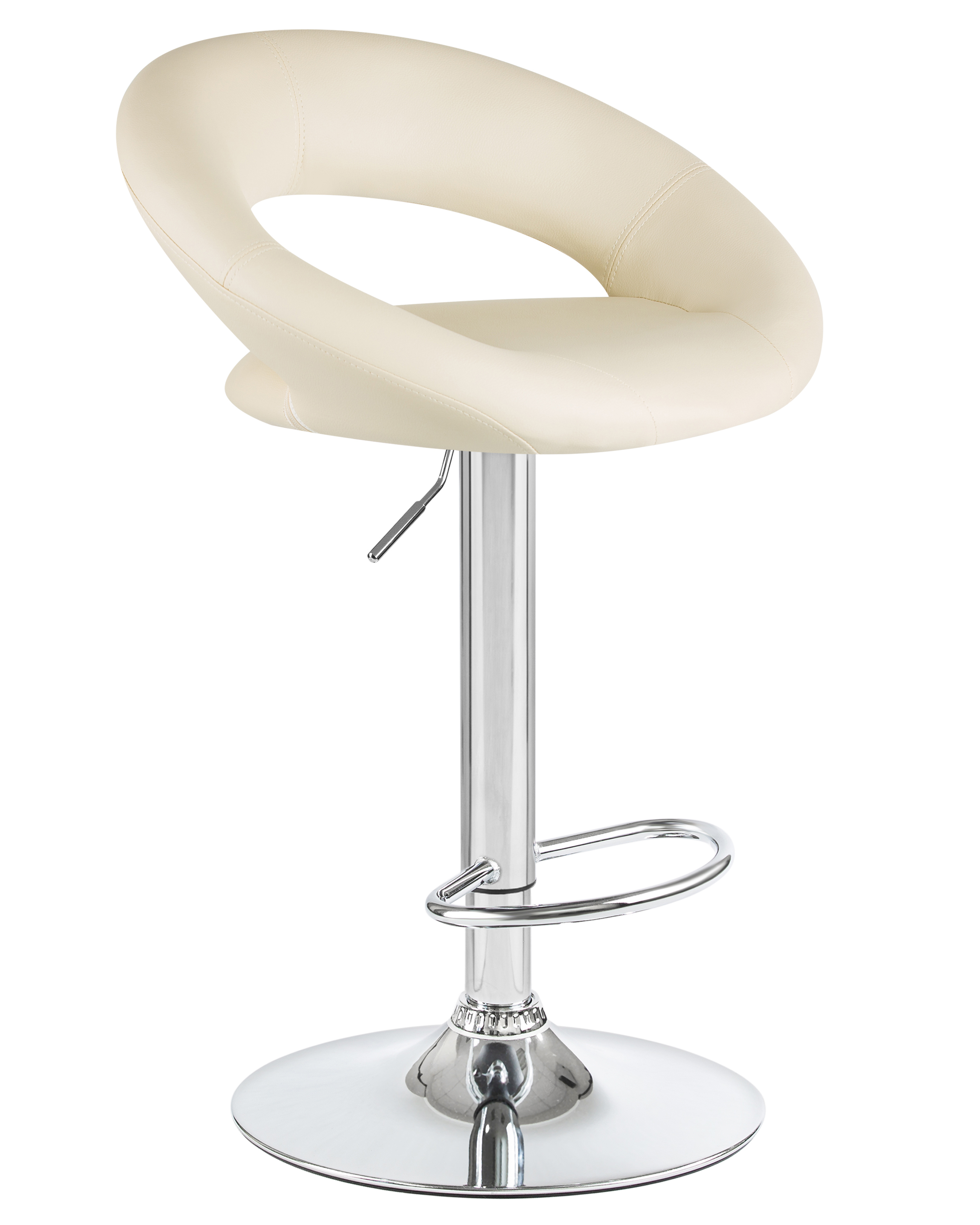 Изображение товара Барный стул DOBRIN MIRA кремовый регулируемый металлический с газлифтом