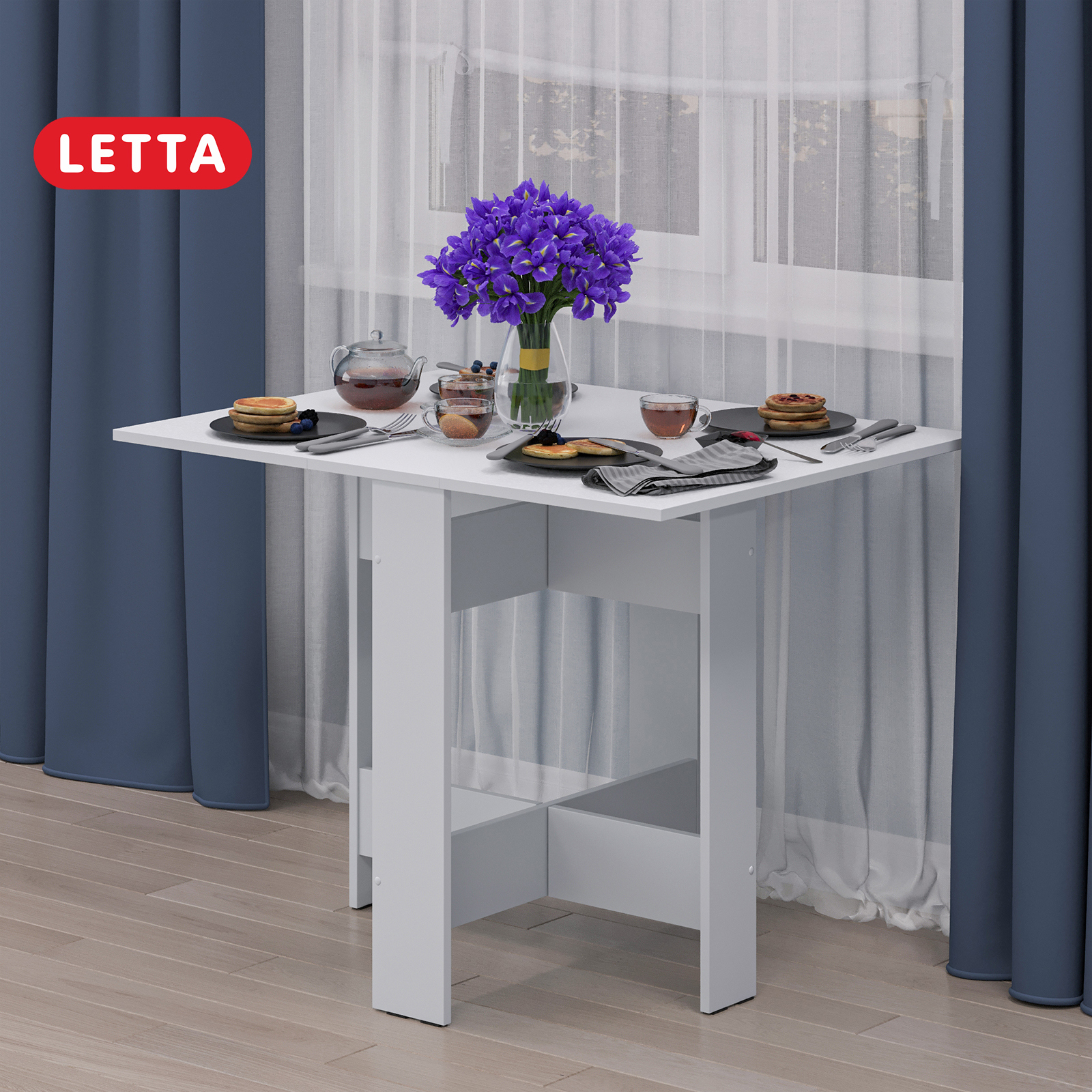 Изображение товара Обеденный стол прямоугольный Letta 76x100 см лдсп цвет белый