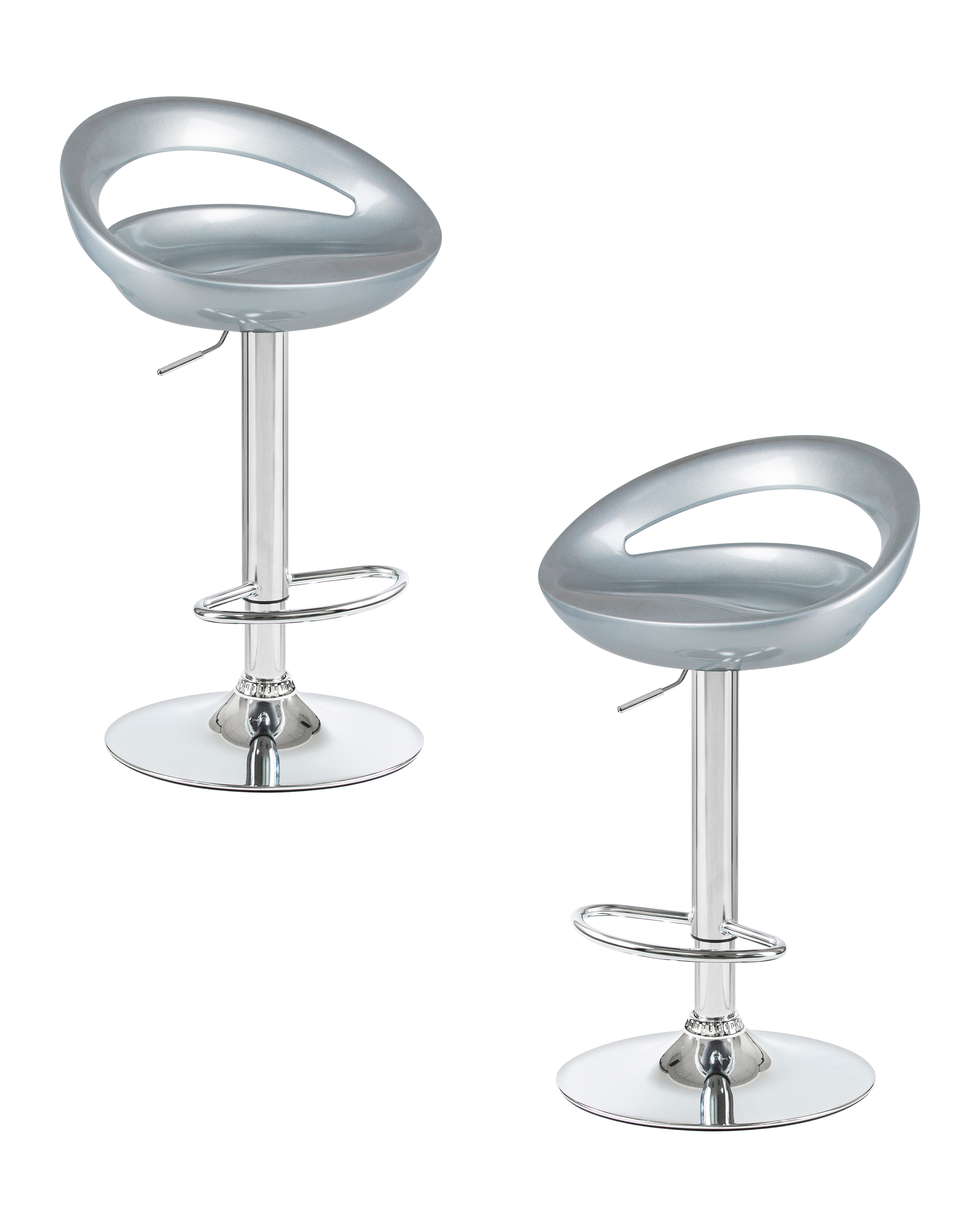 Изображение товара Барный стул Dobrin Disco lm-1010 регулируемый вращающийся серебристый