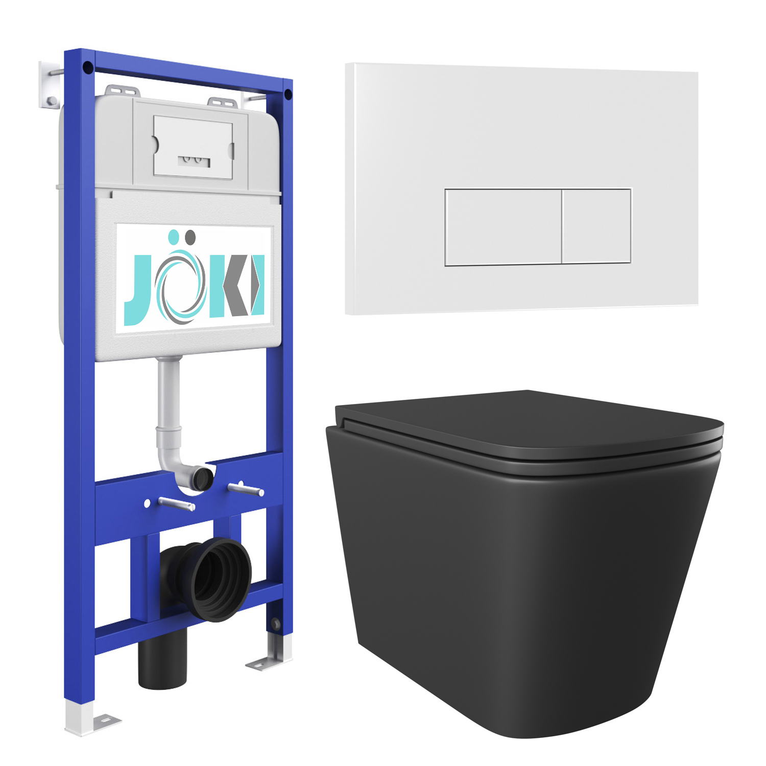 Изображение товара Комплект инсталляция с унитазом Joki JKS302MB011018WM цвет черный