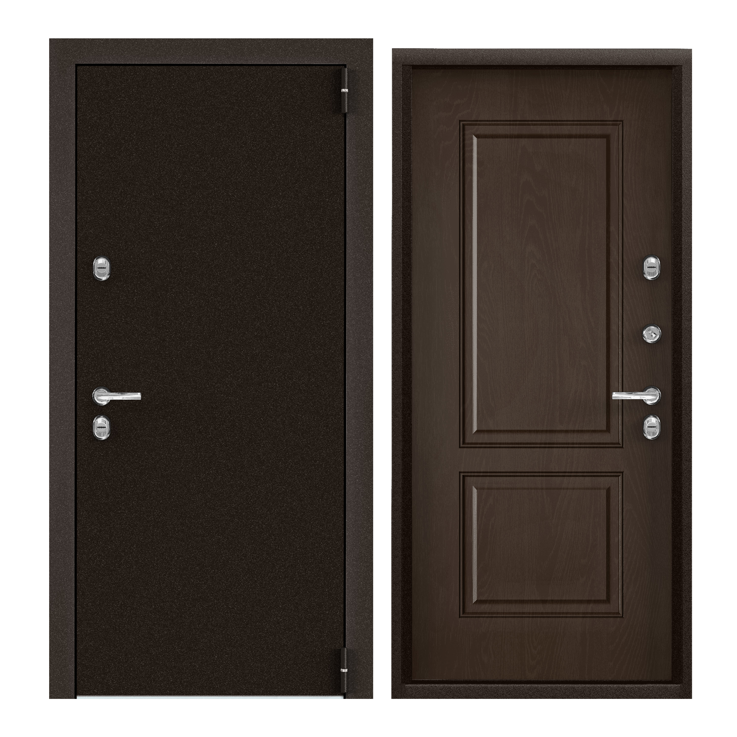 Изображение товара Входная дверь Torex Village advanced правый 210x95см цвет букле коричневый/дуб коньяк