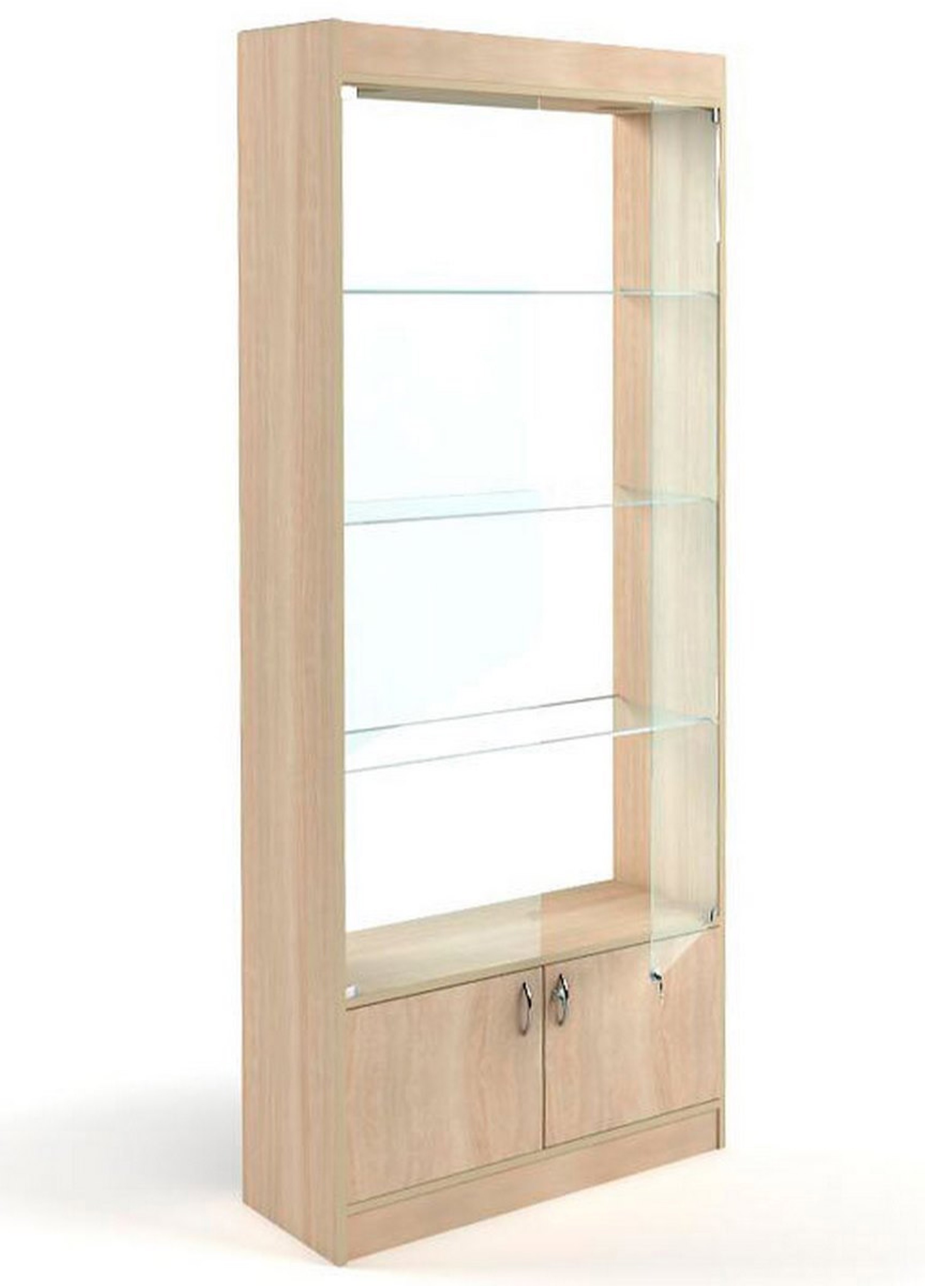 Изображение товара Шкаф-витрина 85x200 см Универсал №164 Дуб-сонома стекло с замком