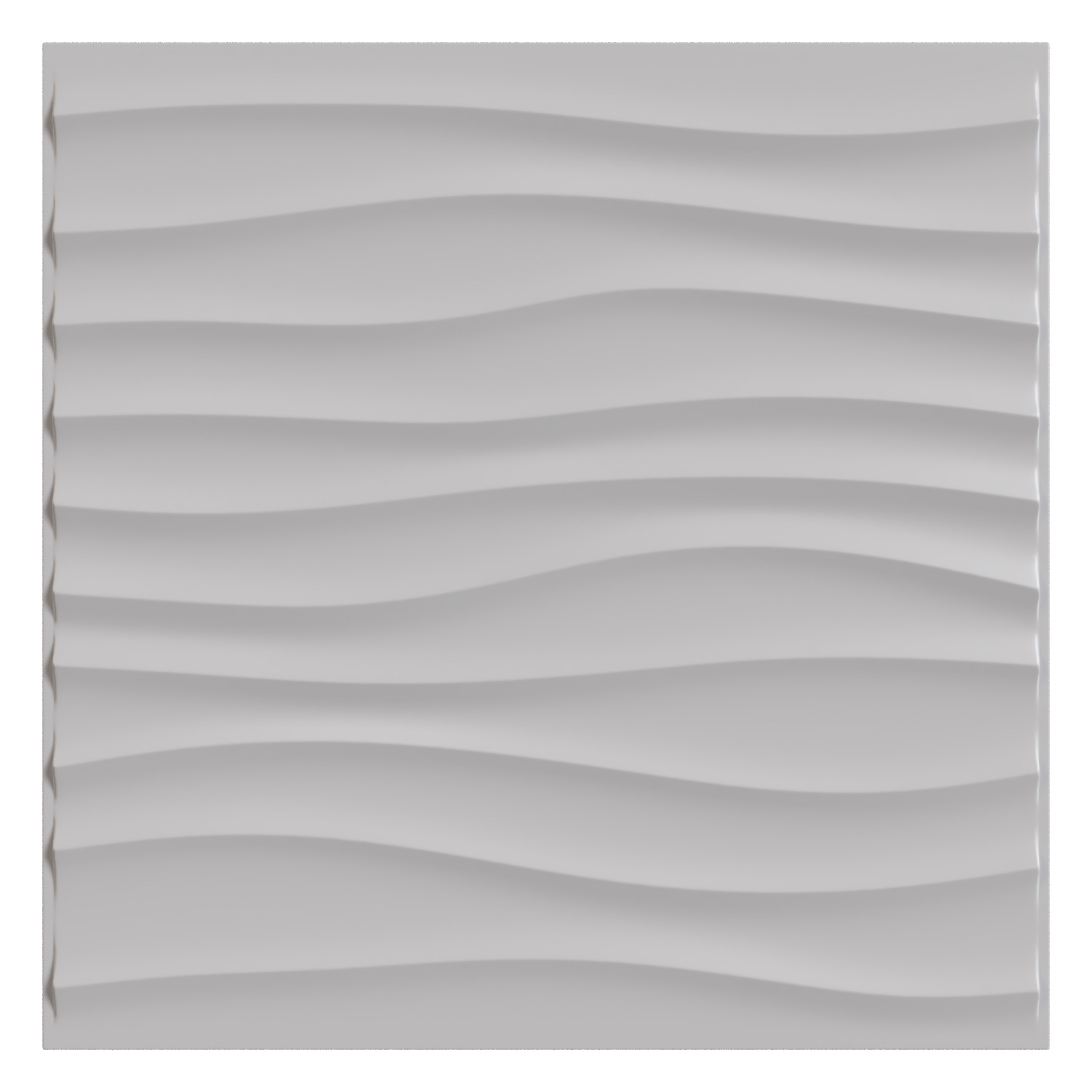 Изображение товара Стеновая панель 3D Sodin decor Волны белый 500x500x1мм 3м² 12шт