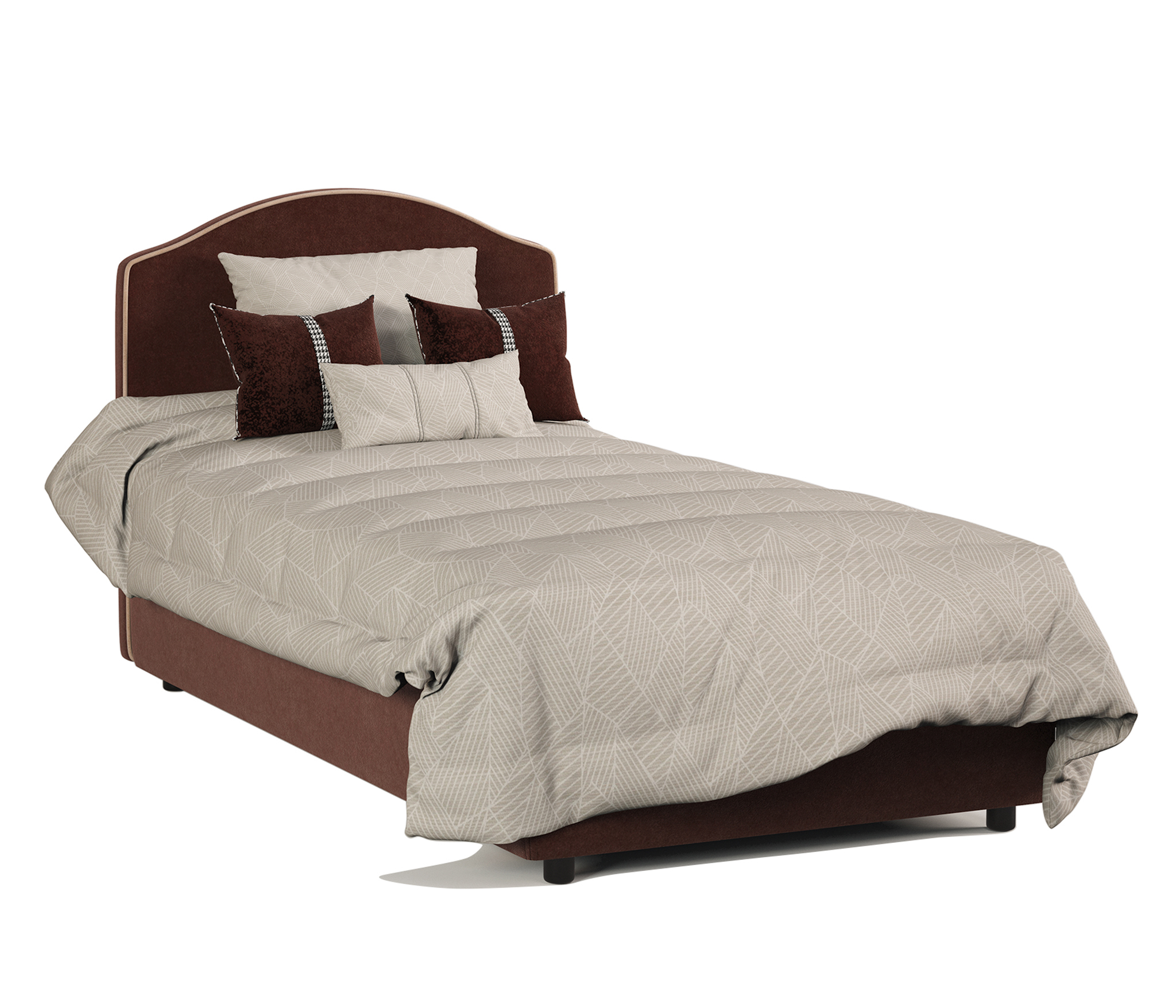 Изображение товара Односпальная кровать тахта Шарм-дизайн Классика 100x106.5x202 см с матрасом