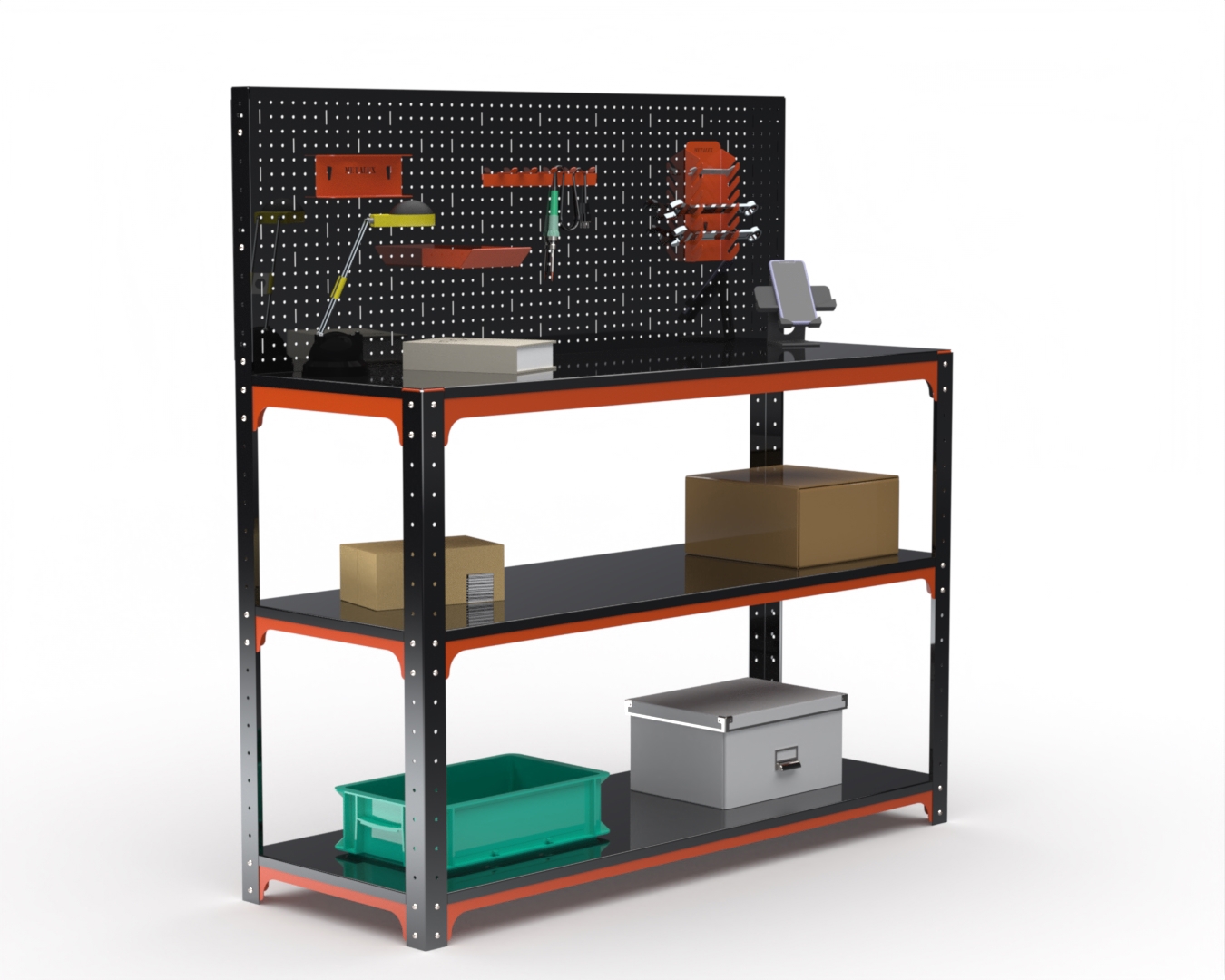 Изображение товара Стол-верстак Metalex Kit 204637 с перфопанелью и аксессуарами