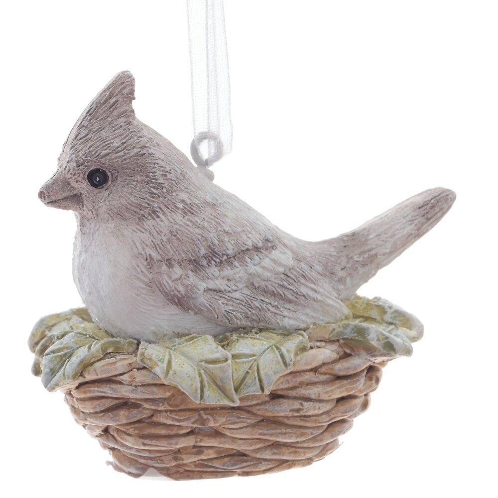 Изображение товара Елочная игрушка 811290 5.5 см x 4 см серый/серебристый