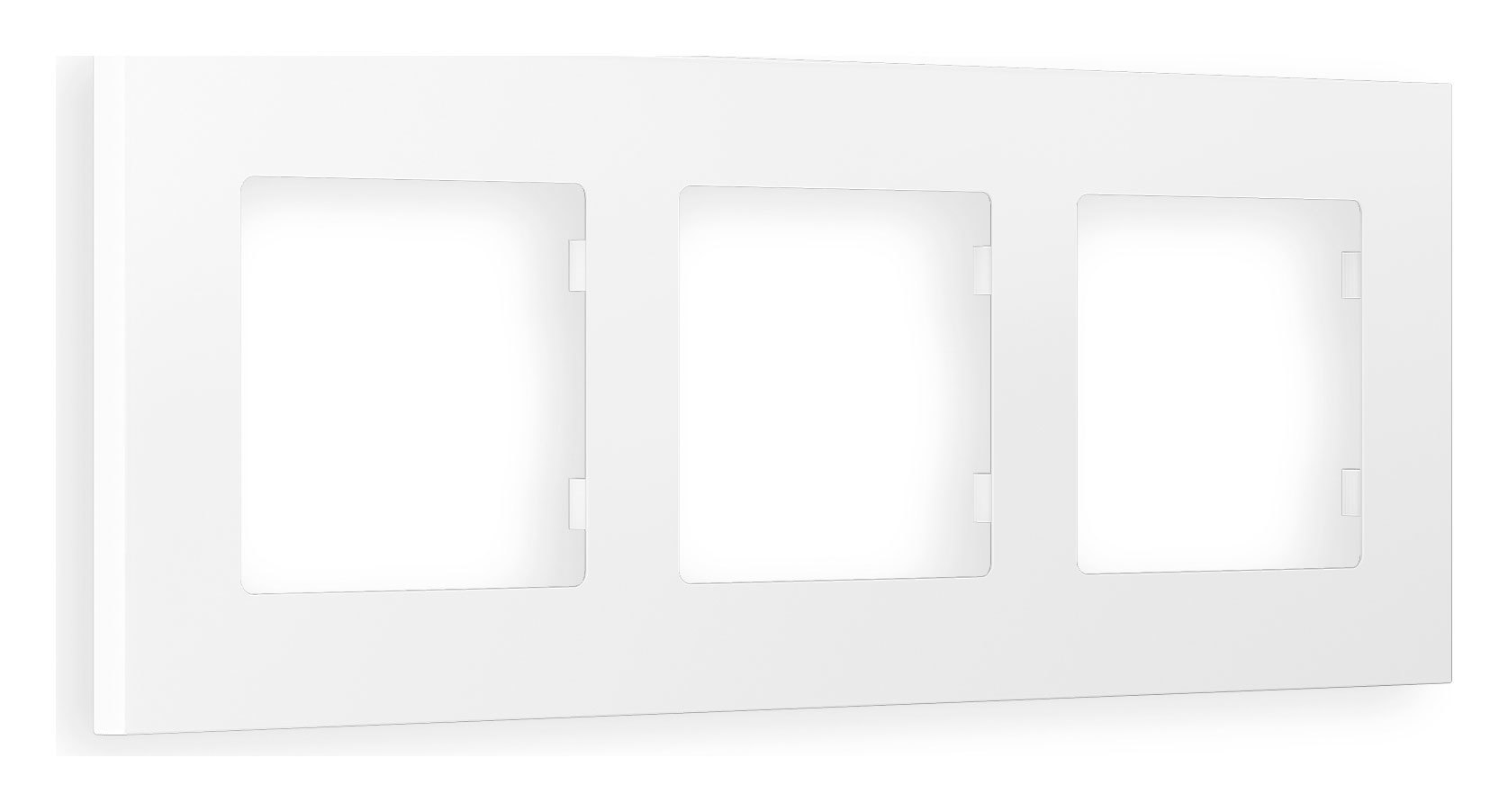 Изображение товара Рамка для розеток и выключателей Ambrella volt Alfa Qubi AF250123 3 поста цвет белый матовый