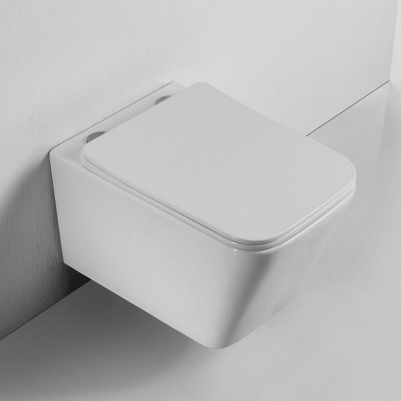 Изображение товара Подвесной унитаз безободковый Bond FL1410 с сиденьем микролифт и смывом торнадо