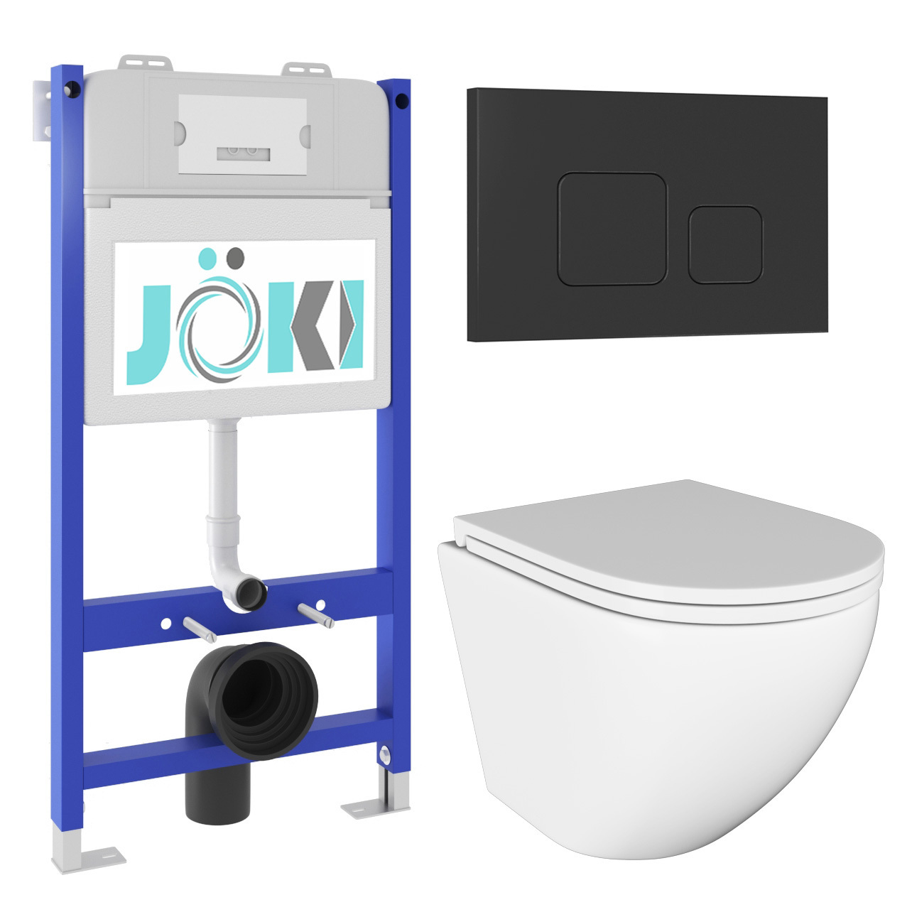 Изображение товара Комплект инсталляция с унитазом Joki JKS102033702BM цвет белый